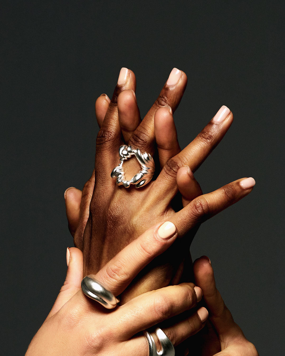 Gazelle ring II silver Crush Jewel