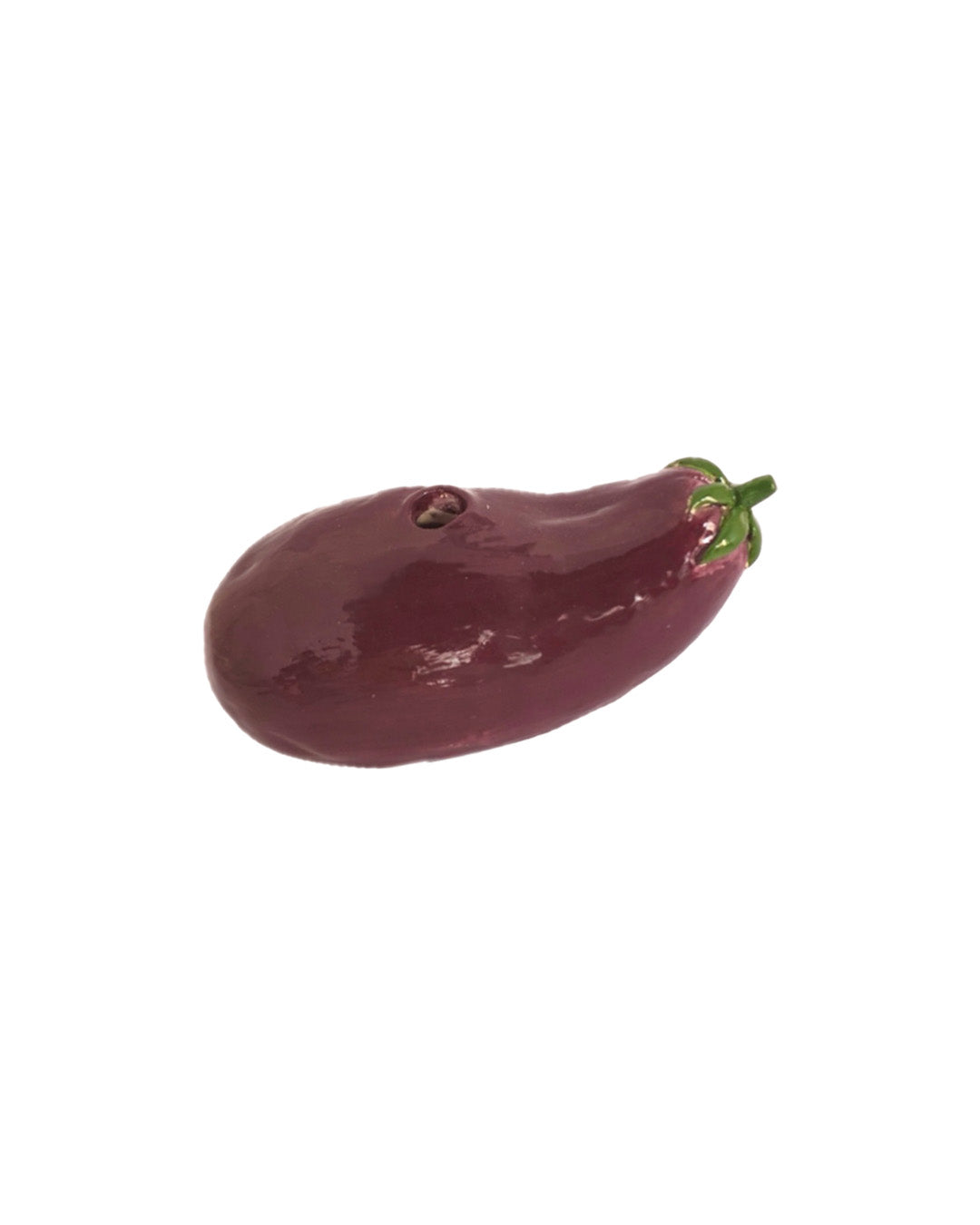 Eggplant candle holder