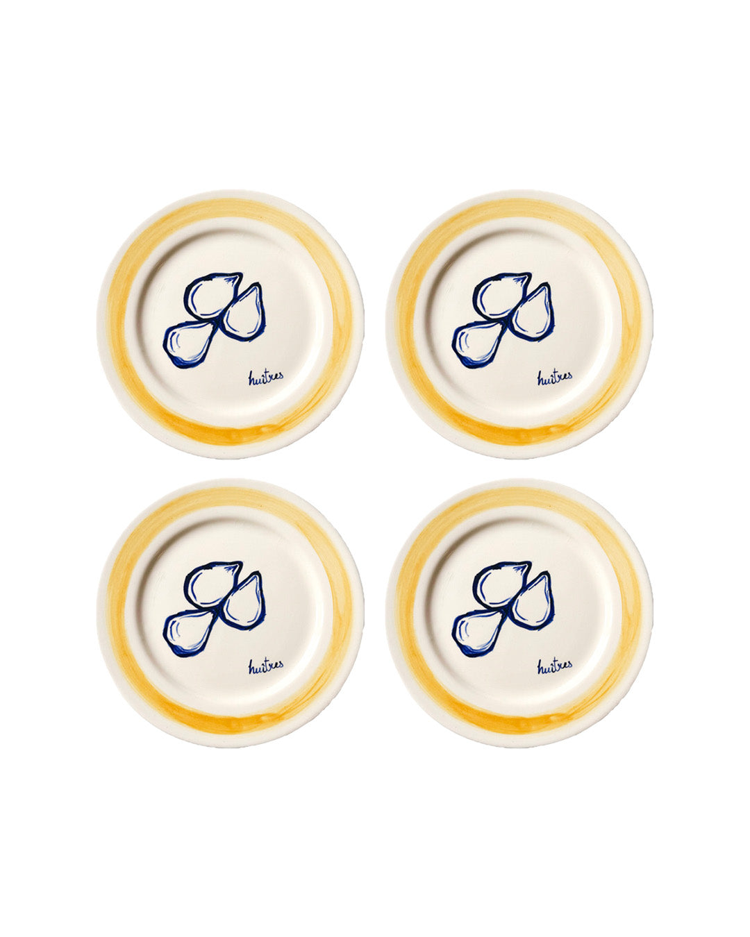 Huitres plates - Set of 4