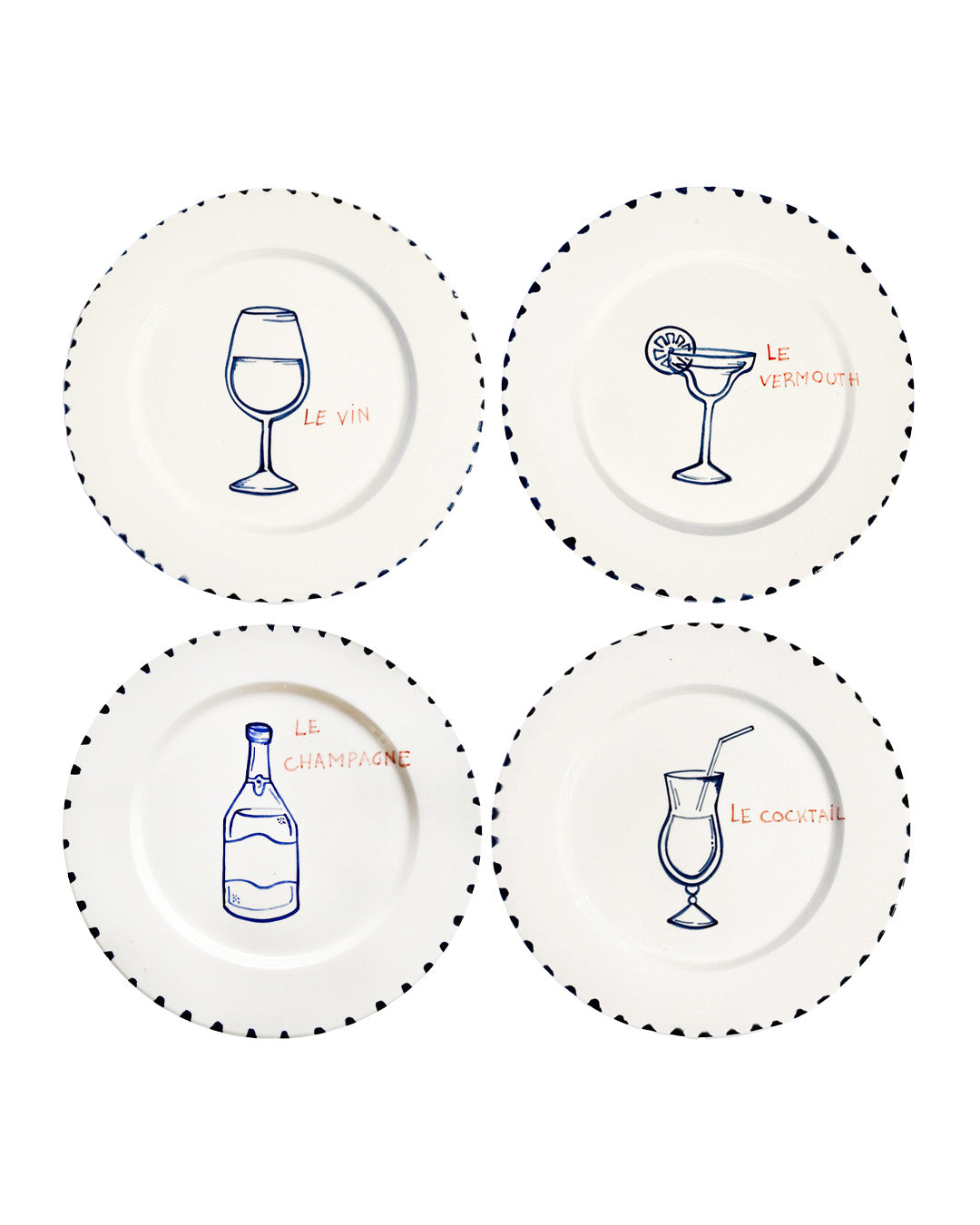 L'Aperitif plates MIX - Set of 4