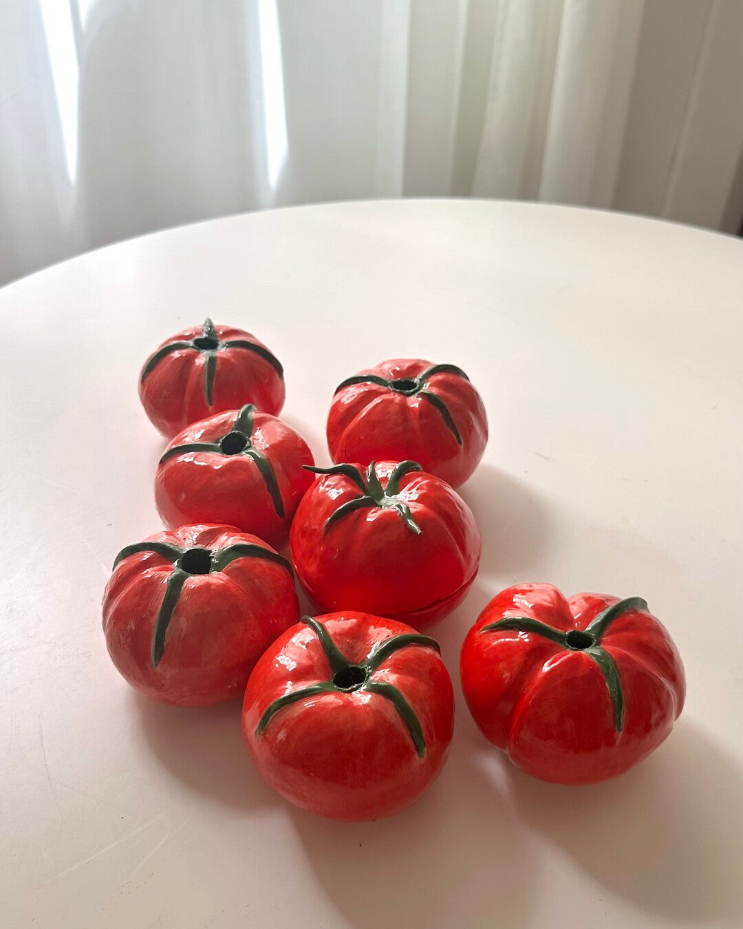 Tomato candle holder