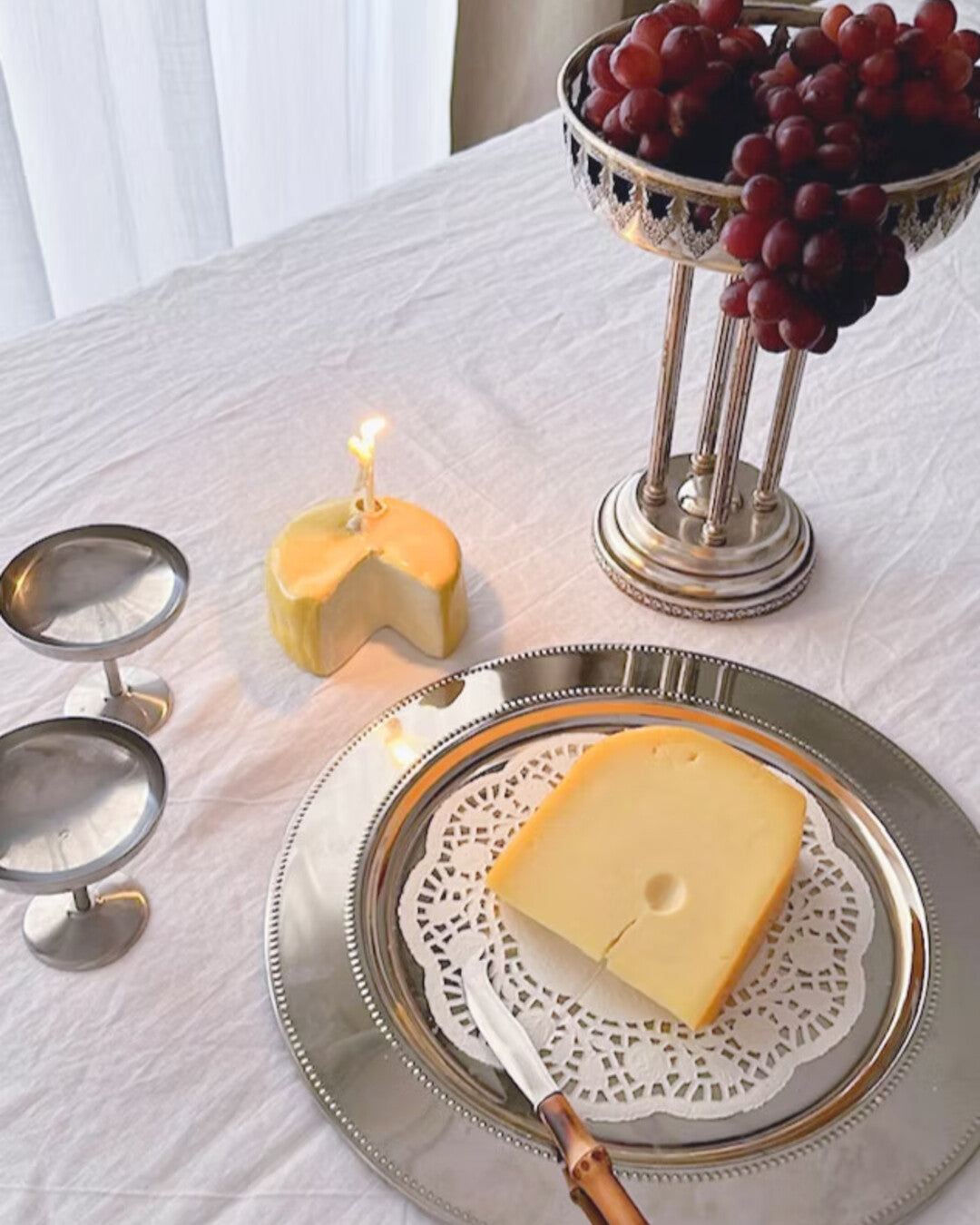 Cheese candle holder