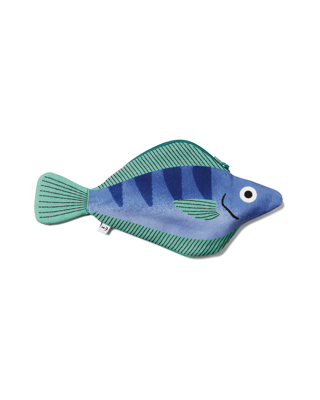 Pouting keychain case pencil fish textile fun handmade handcrafted