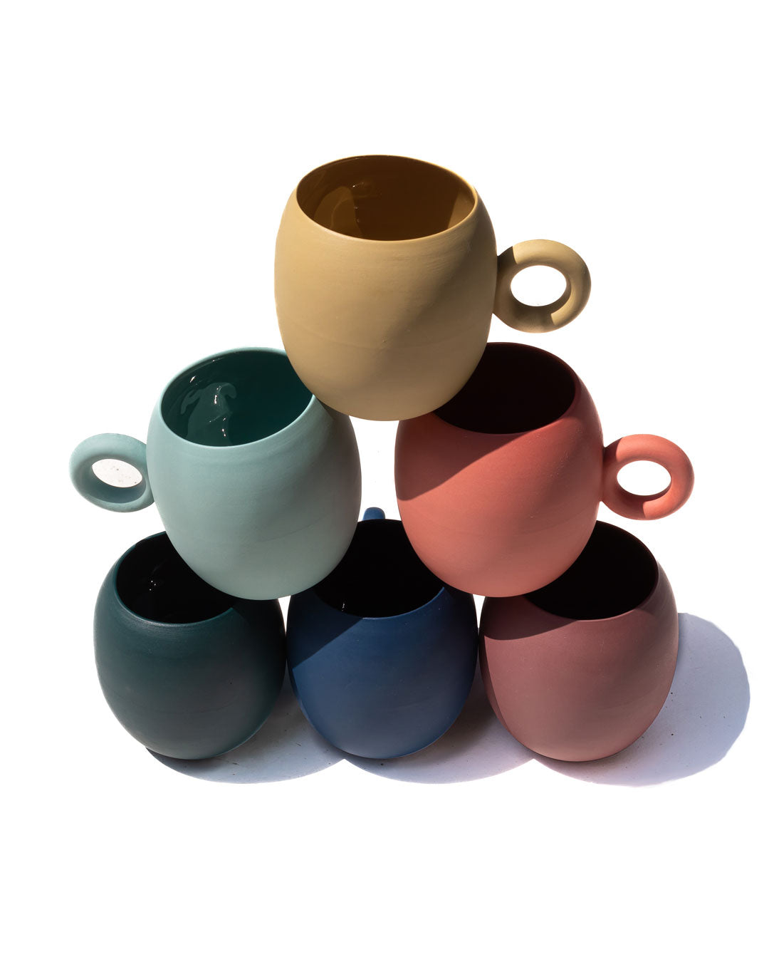 Mug with handle Mixed - Set of 6 Colorful Duarte Galo