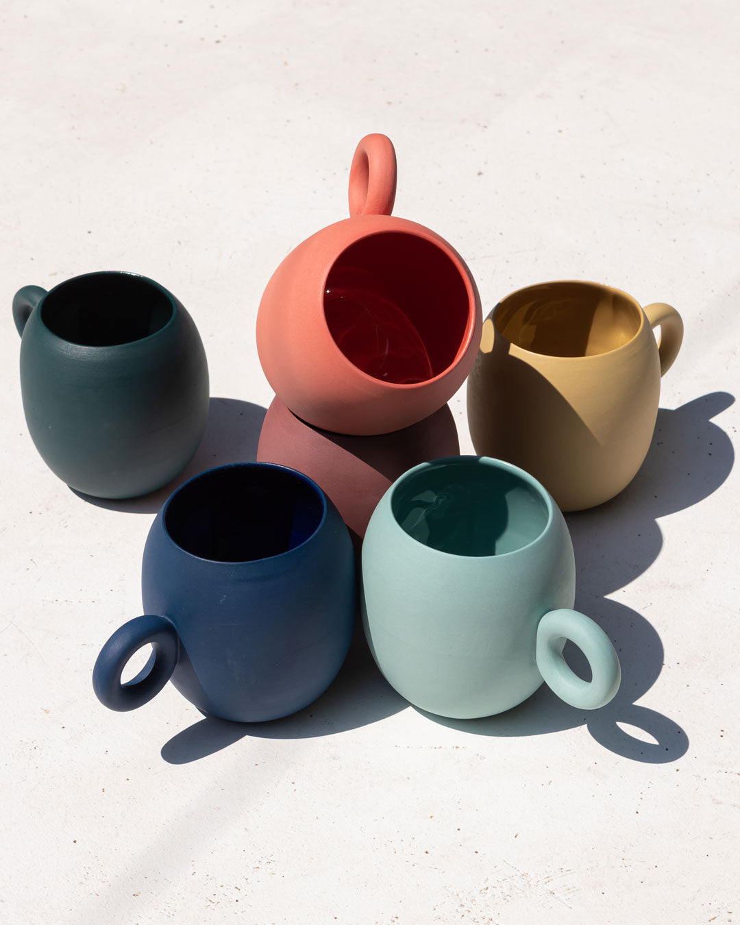 Mug with handle Mixed - Set of 6 Colorful Duarte Galo