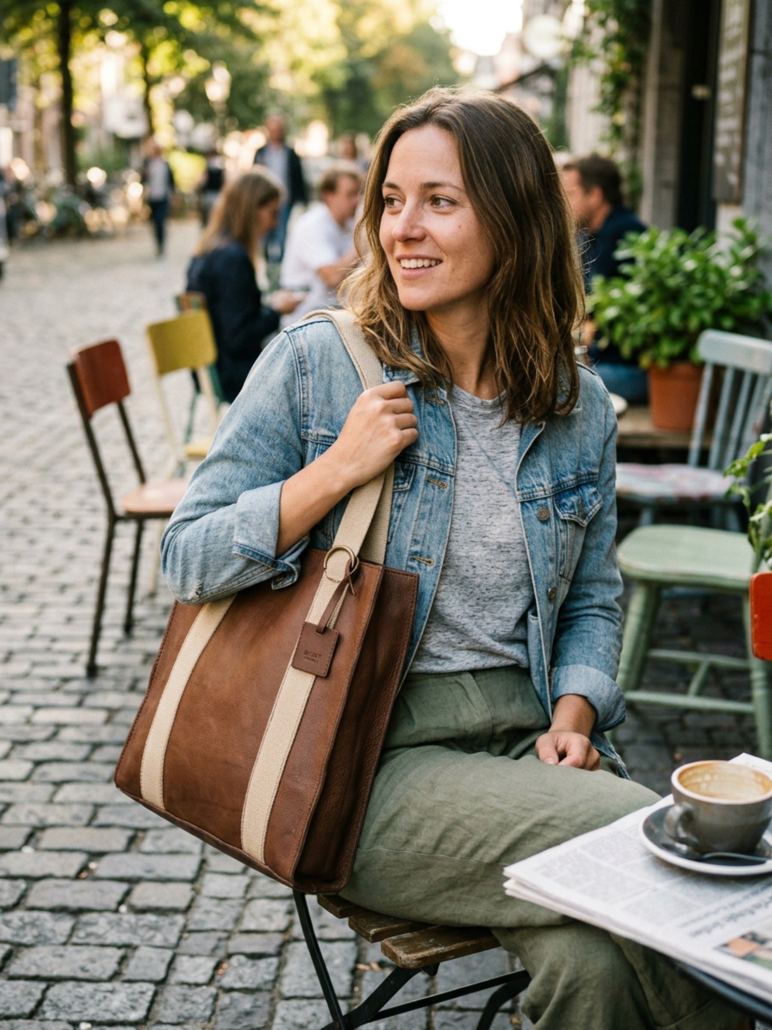 Leather Tote Manhattan Collection