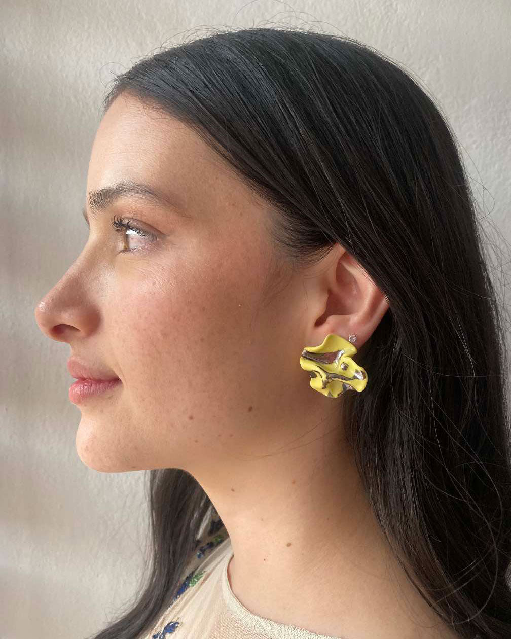 Yellow Electric Lilu Ceramic Earrings