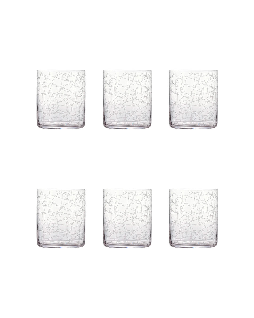 Craquelé glass - Set of 6