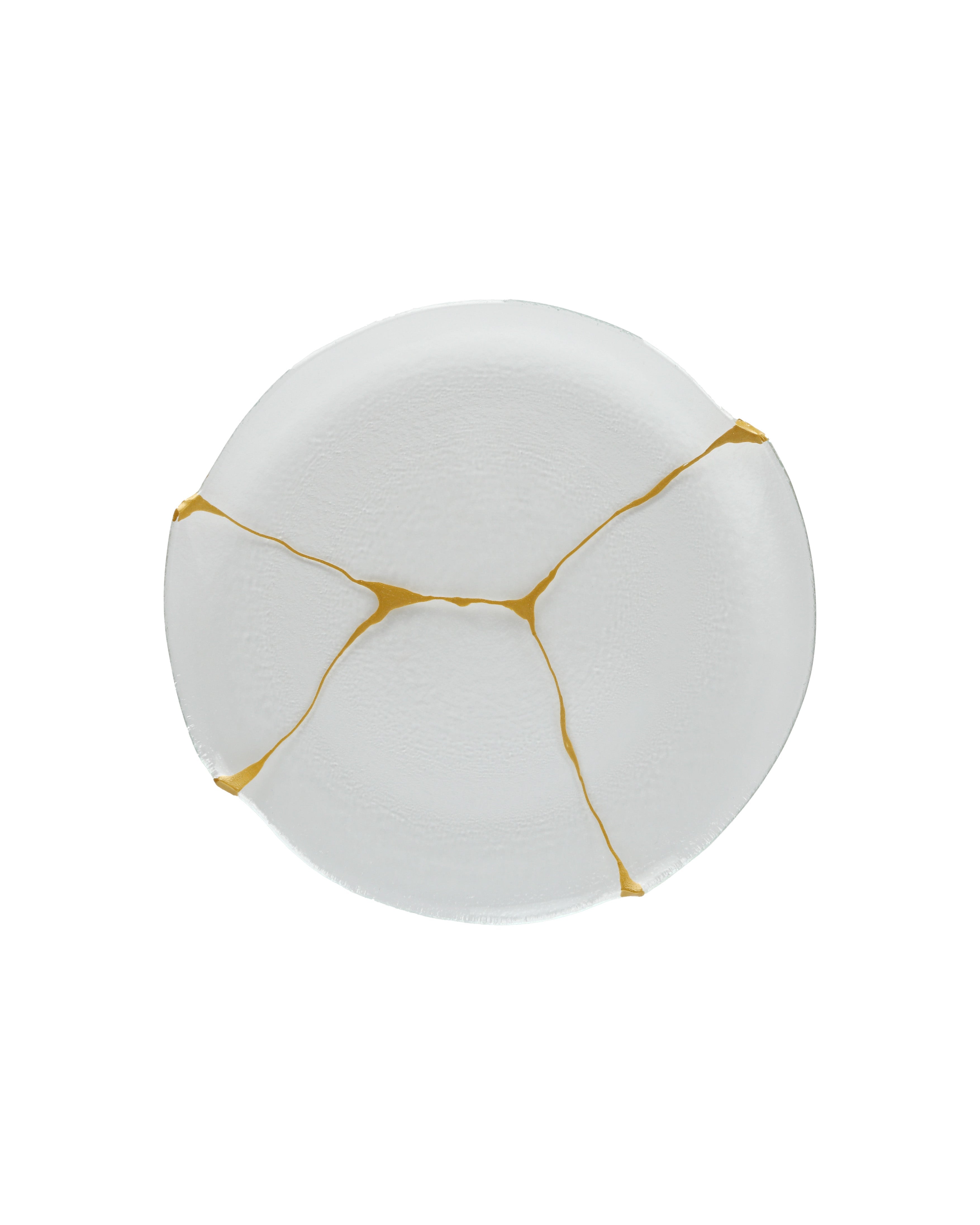 Kintsugi round flat plate