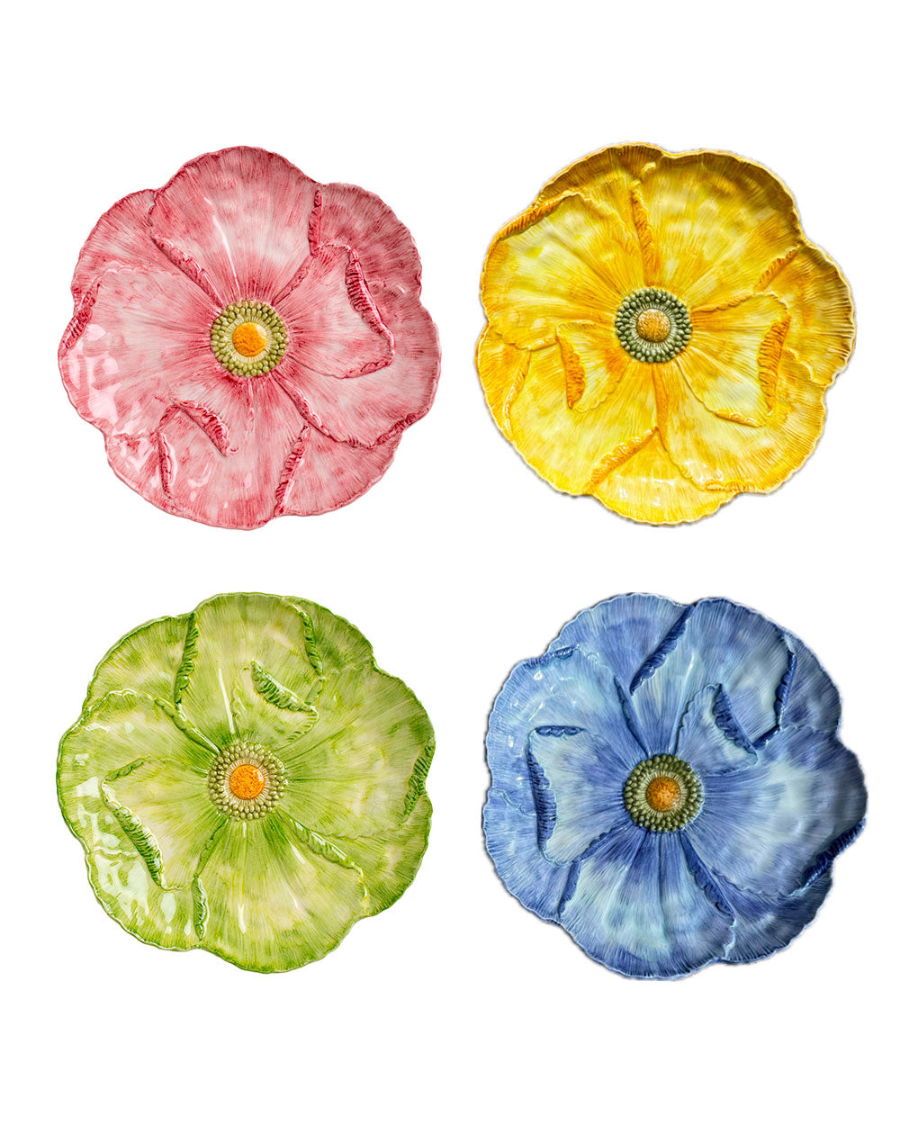 Poppy dinner plate MIX - Set of 4 (-7%)