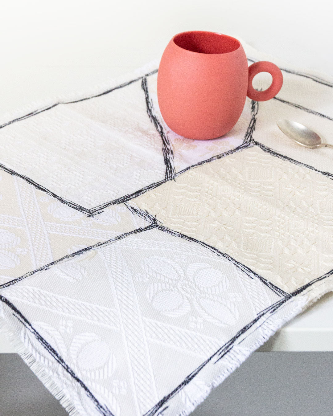 Placemat with applied lace cotton Factory Melilli