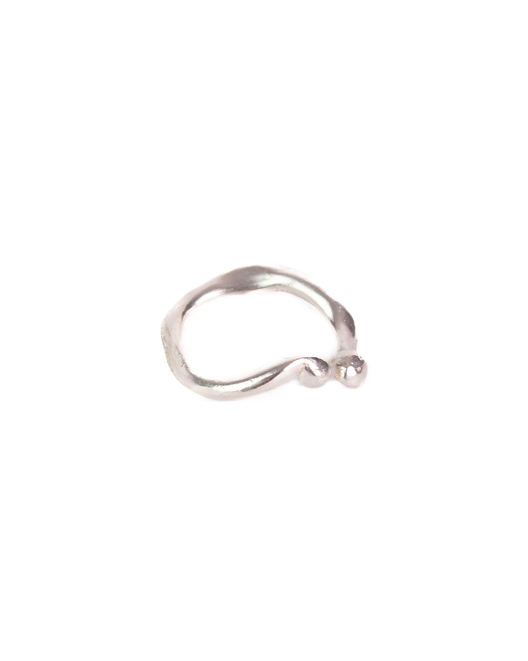 Wave Open Ring Silver Flor Rubaja