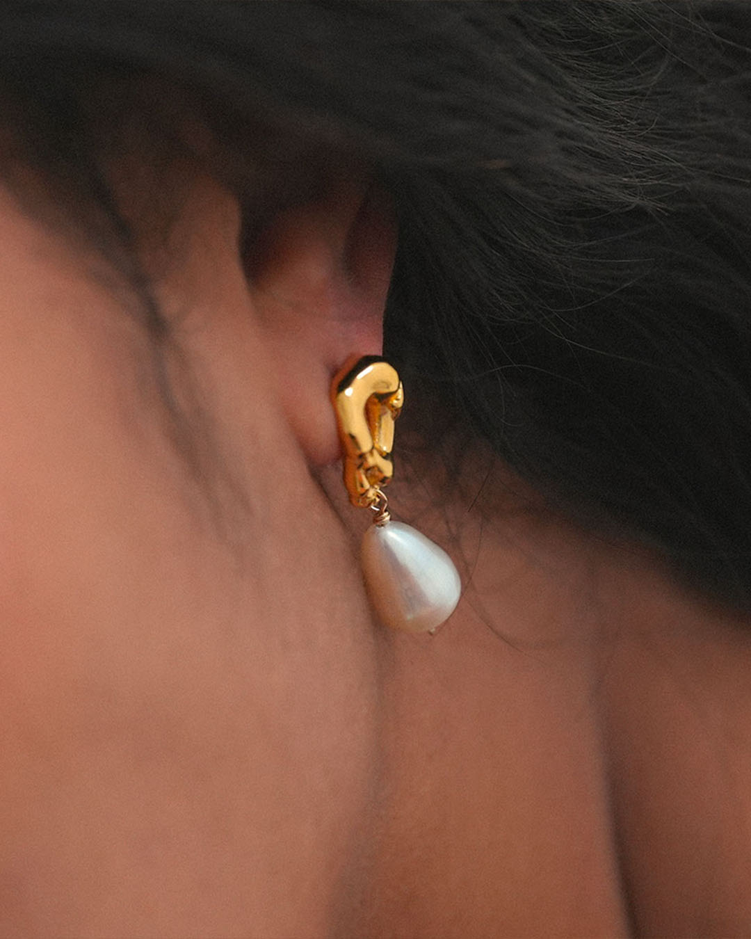 Boucles d'oreilles perles huîtres