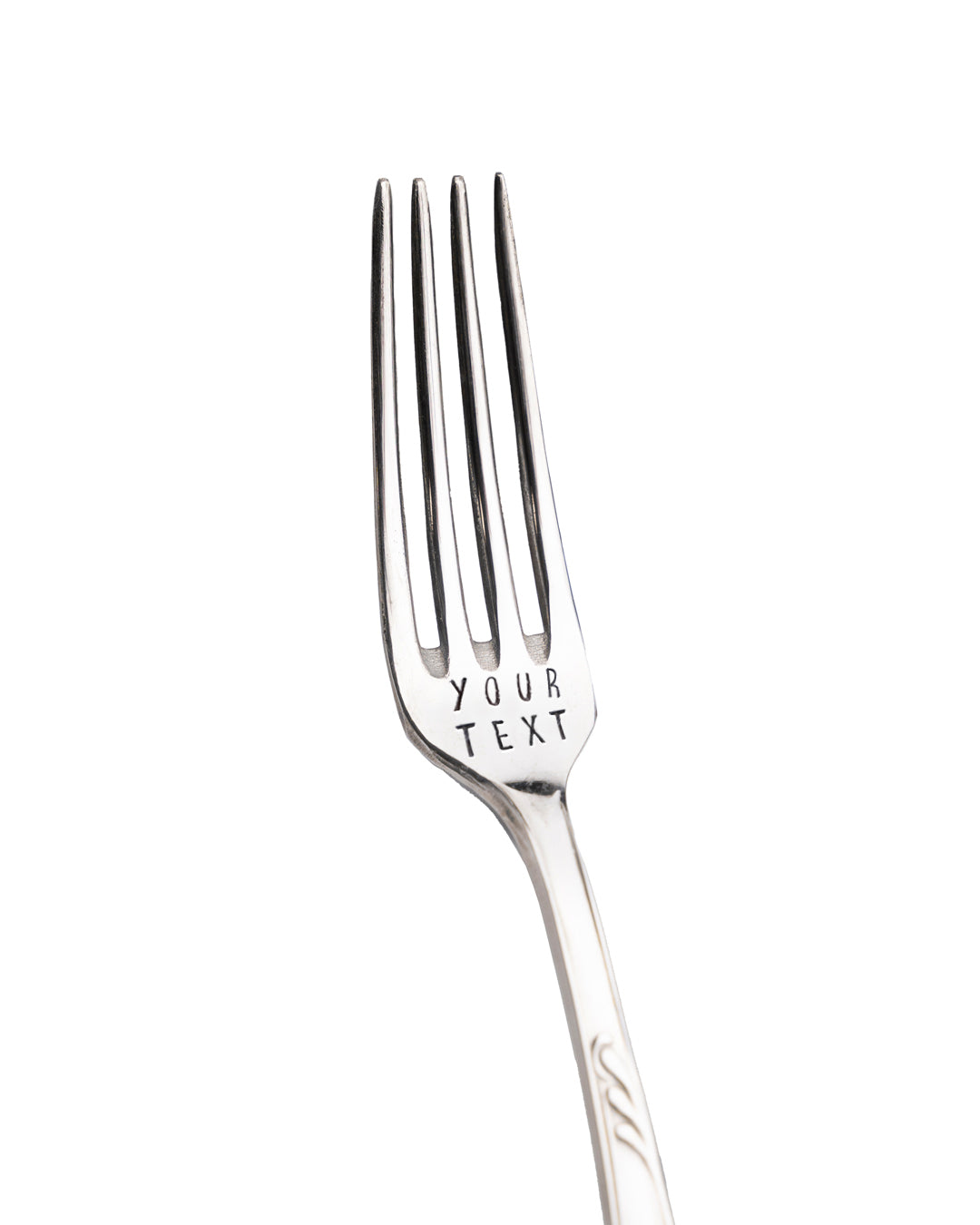 Hand-stamped vintage silver fork - custom product