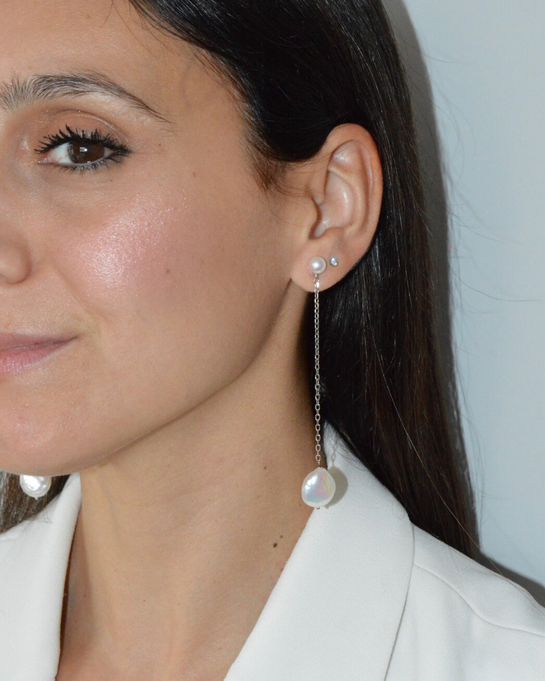 Long Freshwater Pearl Earrings