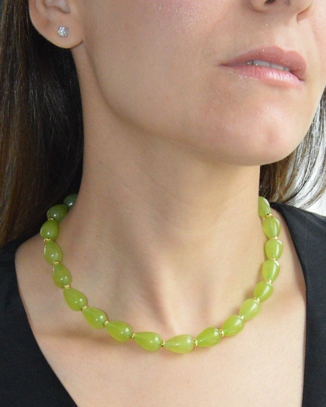 Green Jade & Hematite Necklace