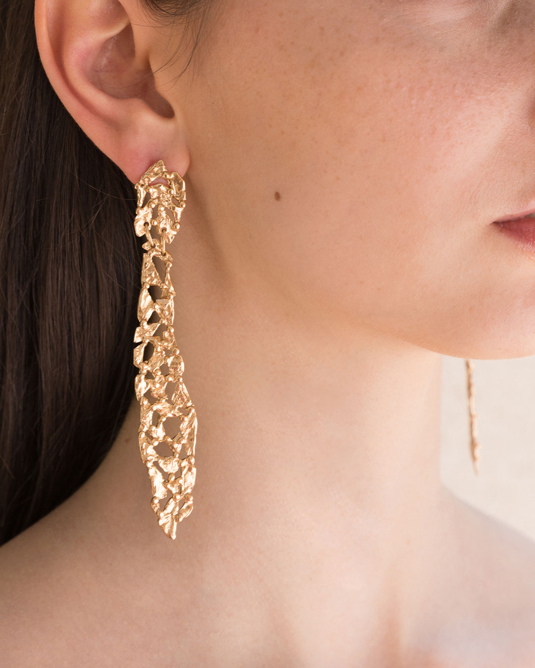 Oh! Earrings 24k gold plated bronze Giulia Barela Jewelry