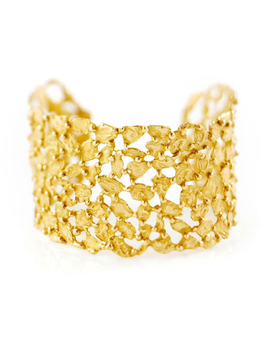 Pebbles Bracelet 24k gold plated bronze Giulia Barela Jewelry