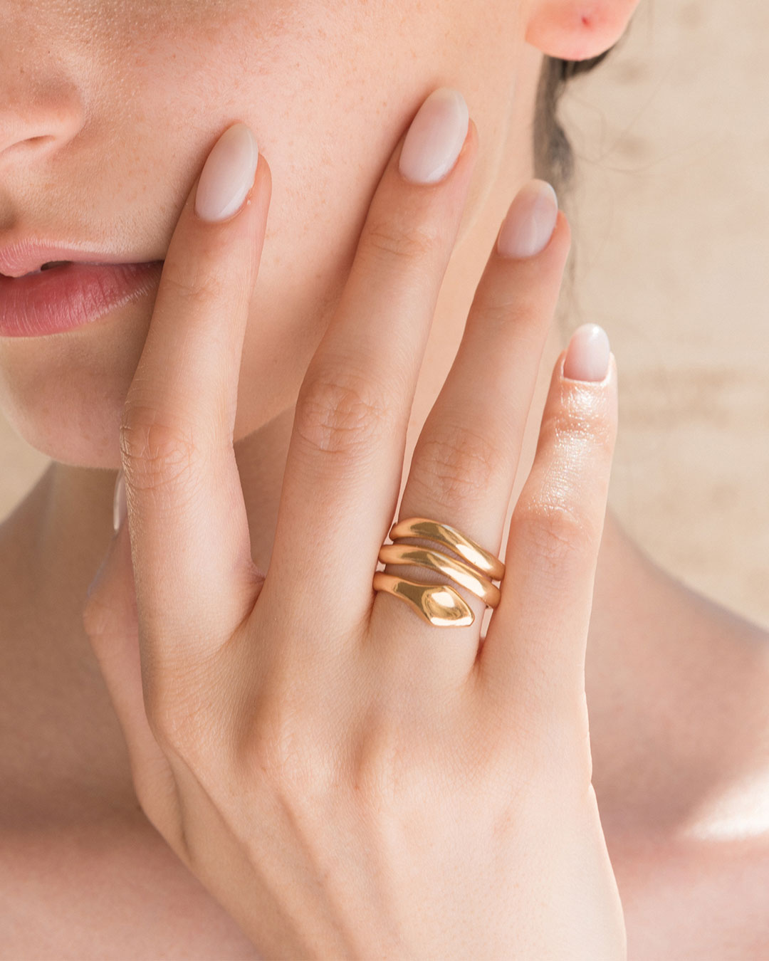 Double coil ring Giulia Barela Jewelry