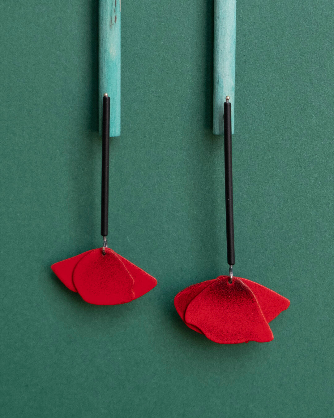 Boucles d'oreilles Herbier - Coquelicot