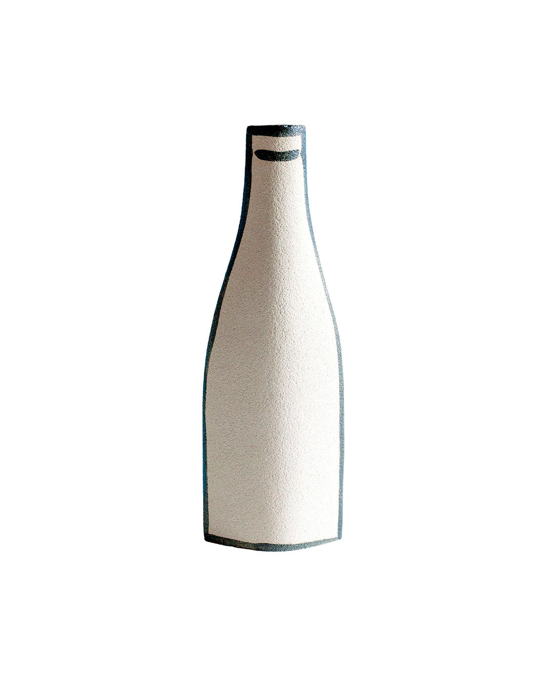 'Morandi Bouteille' Ceramic Illustrated Vase