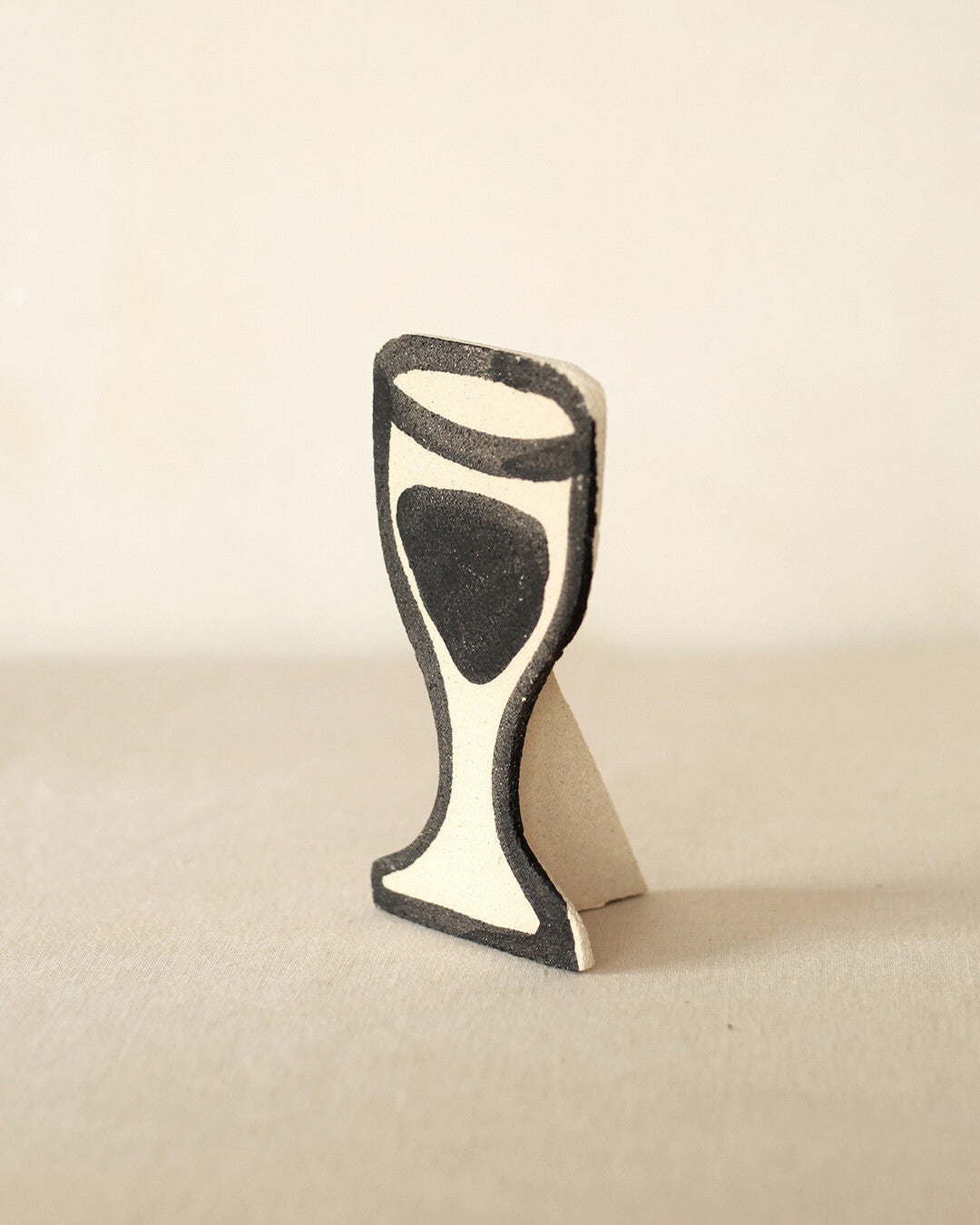 'Wine Glass' Ceramic Illustrated Object