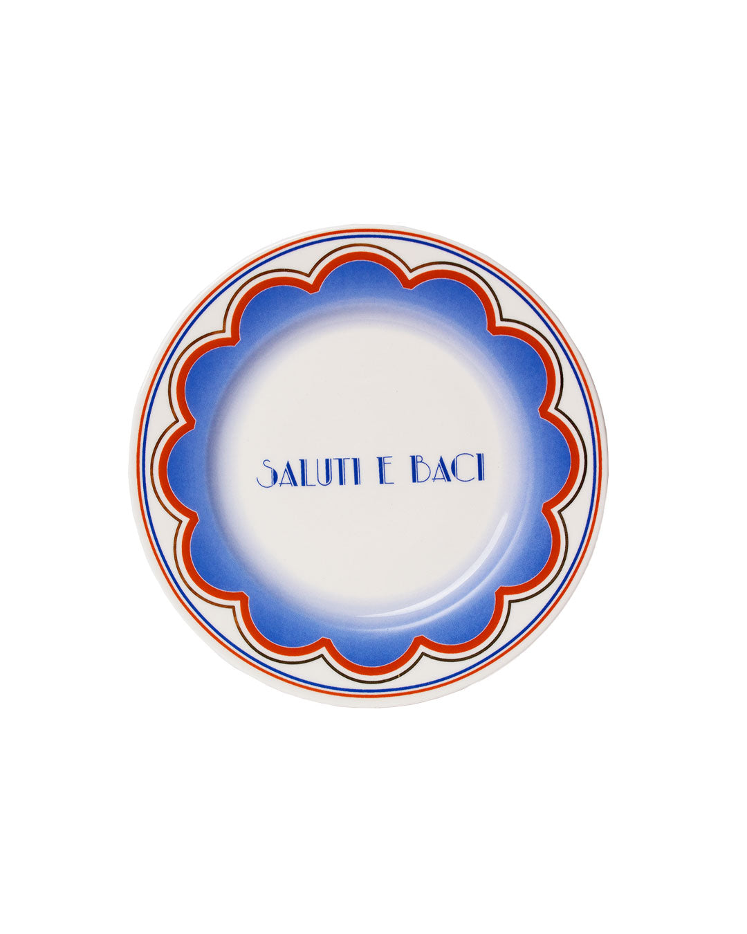 "Saluti e baci" plate