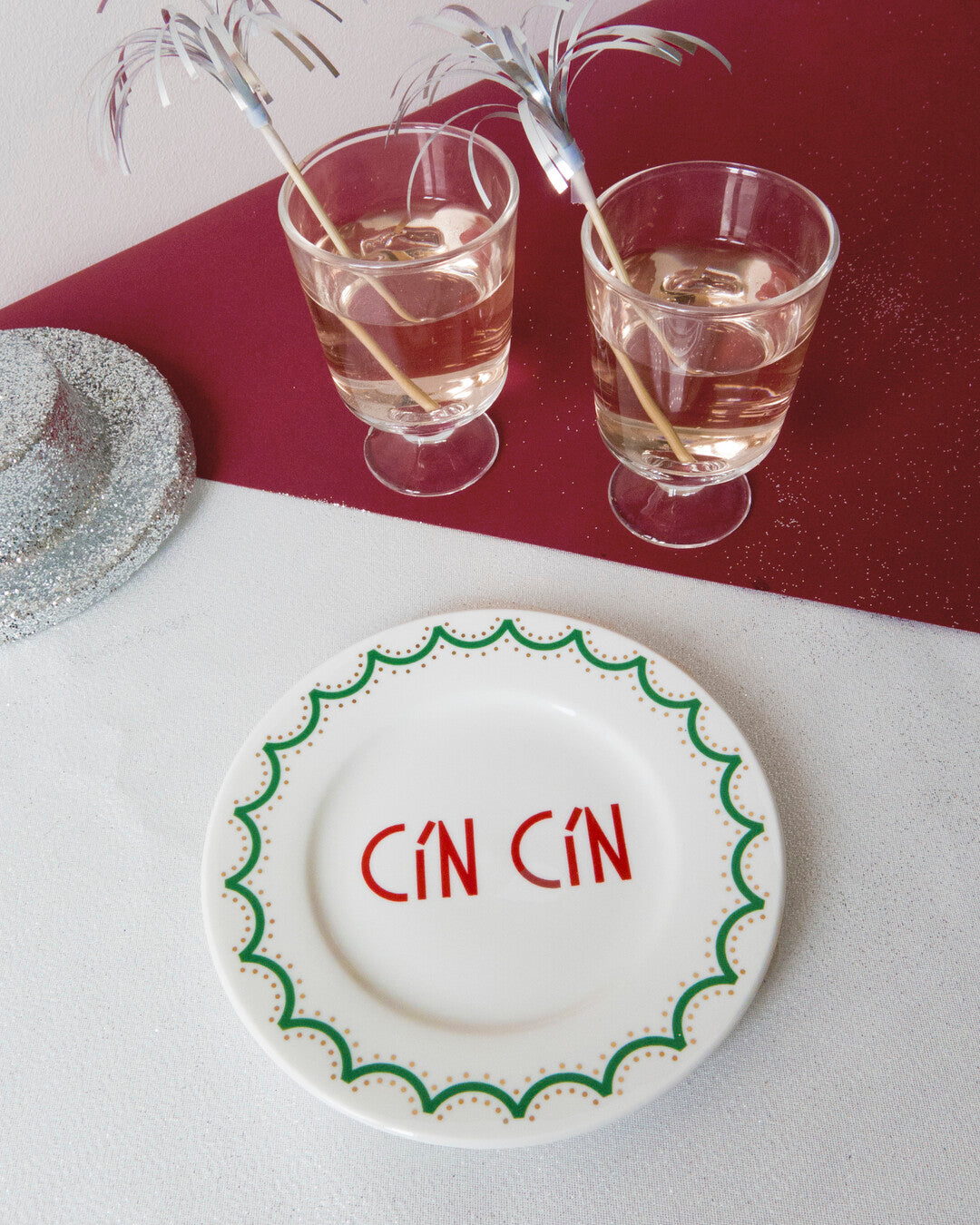 "Cin Cin" bread plate