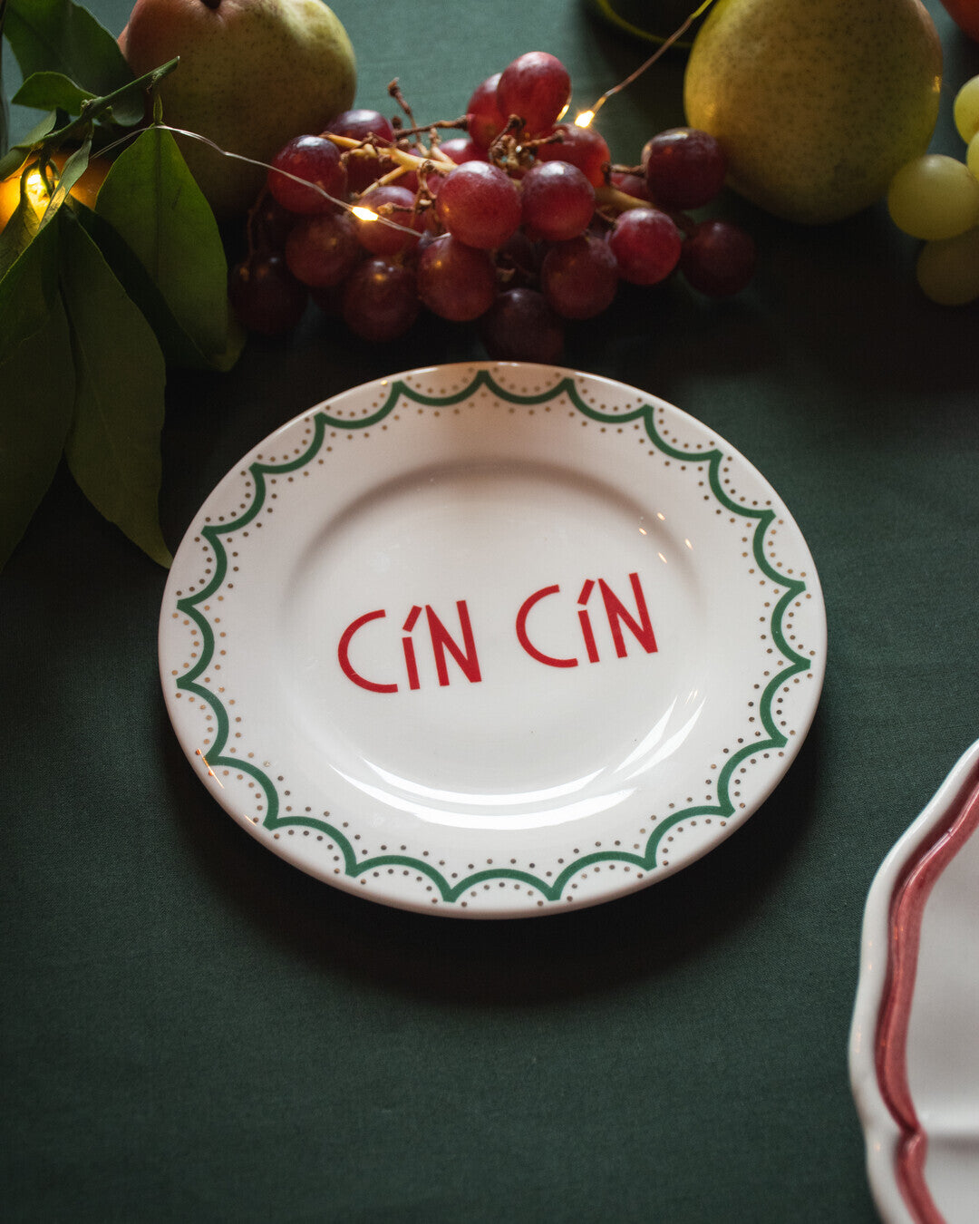 "Cin Cin" bread plate