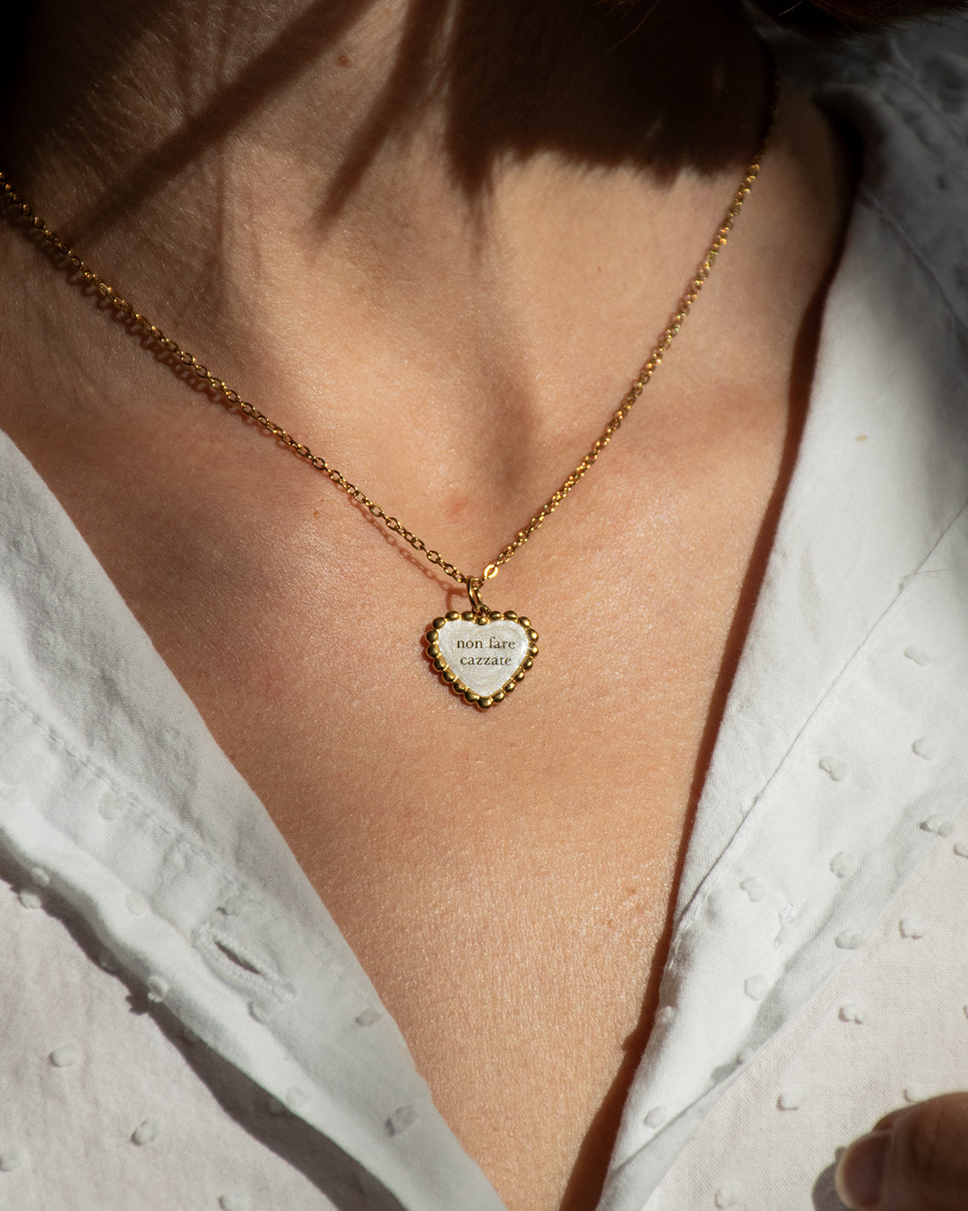 "Non fare cazzate" - Heart Necklace