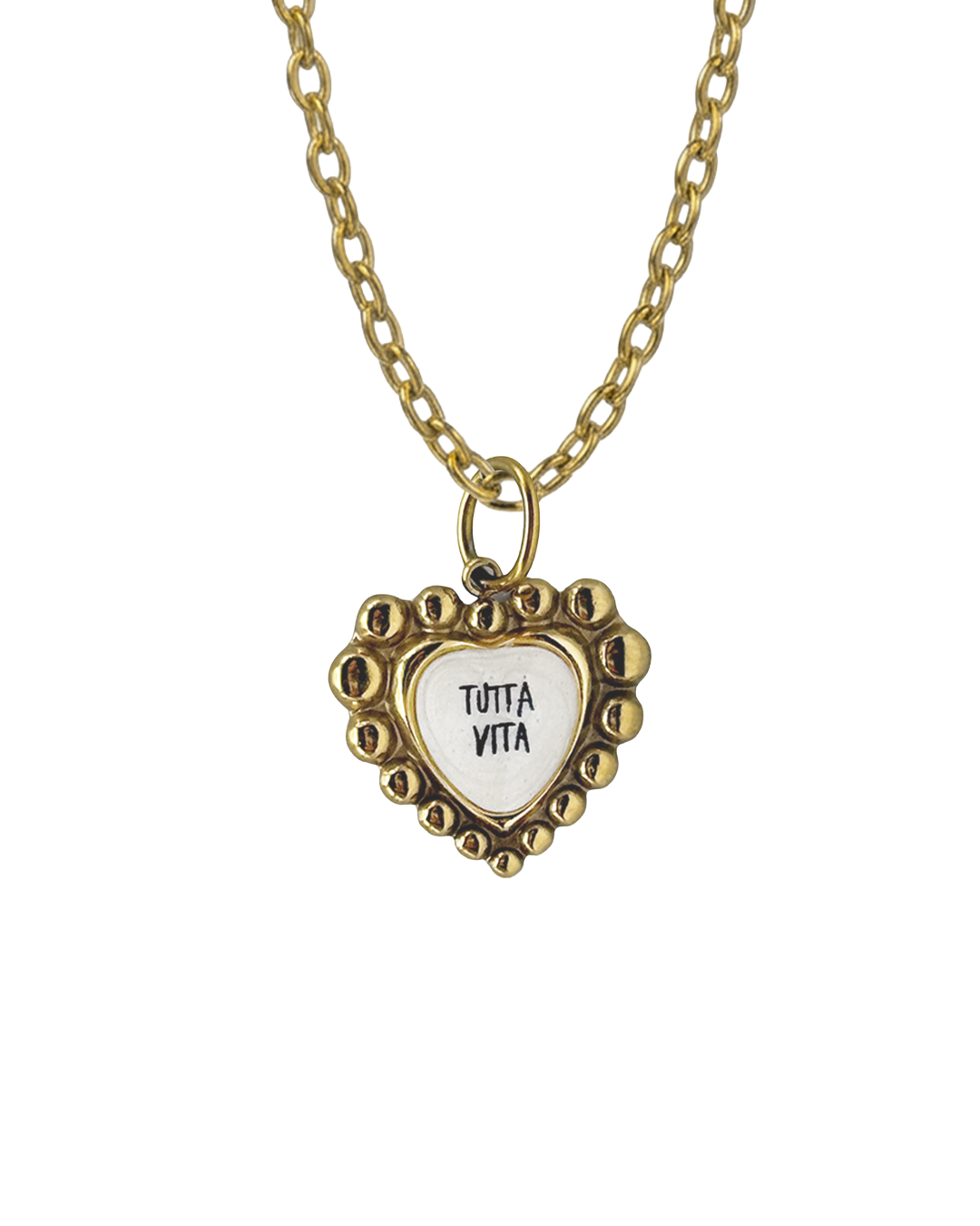 "Tutta vita" - Gold Heart Necklace