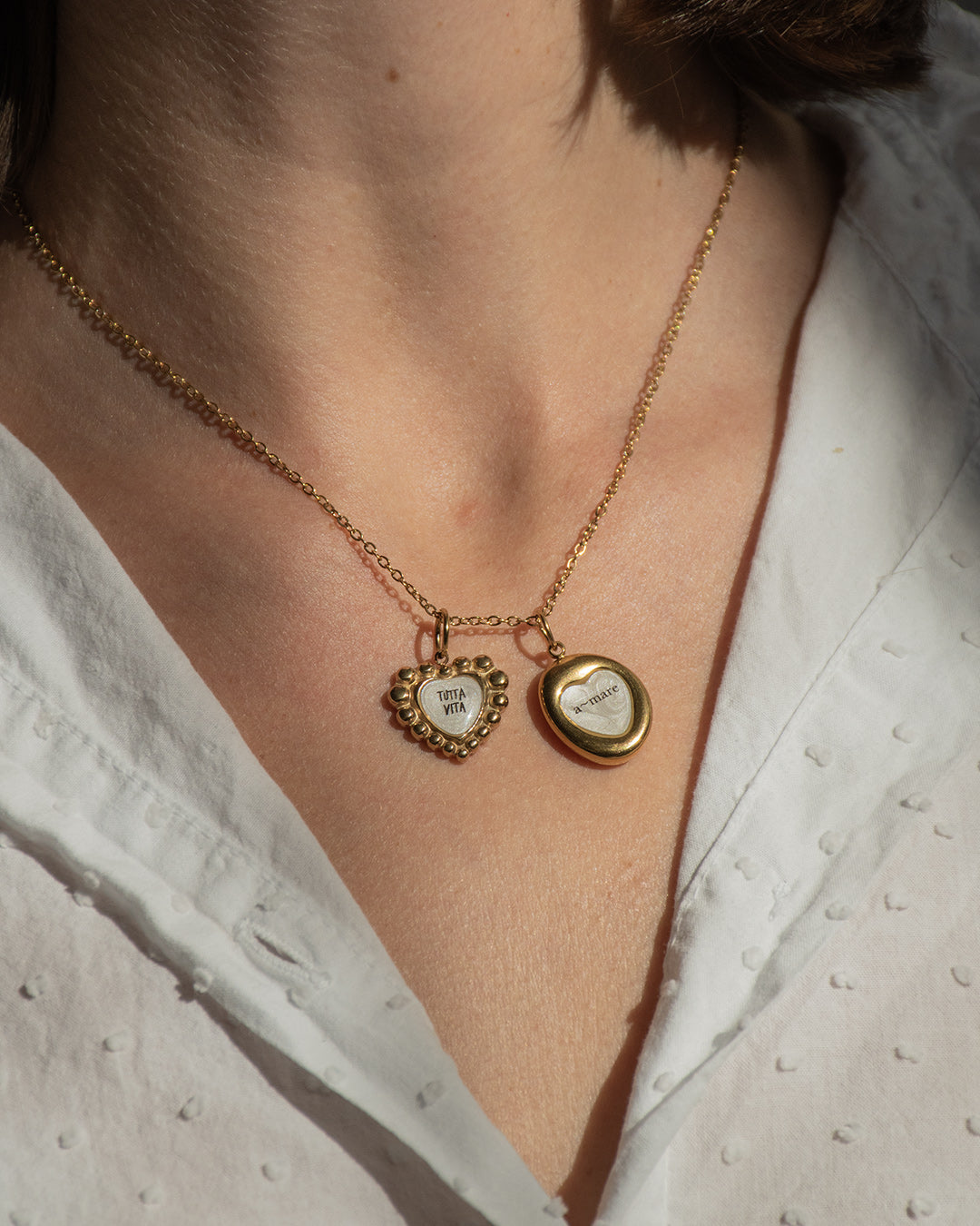 "Tutta vita" - Gold Heart Necklace