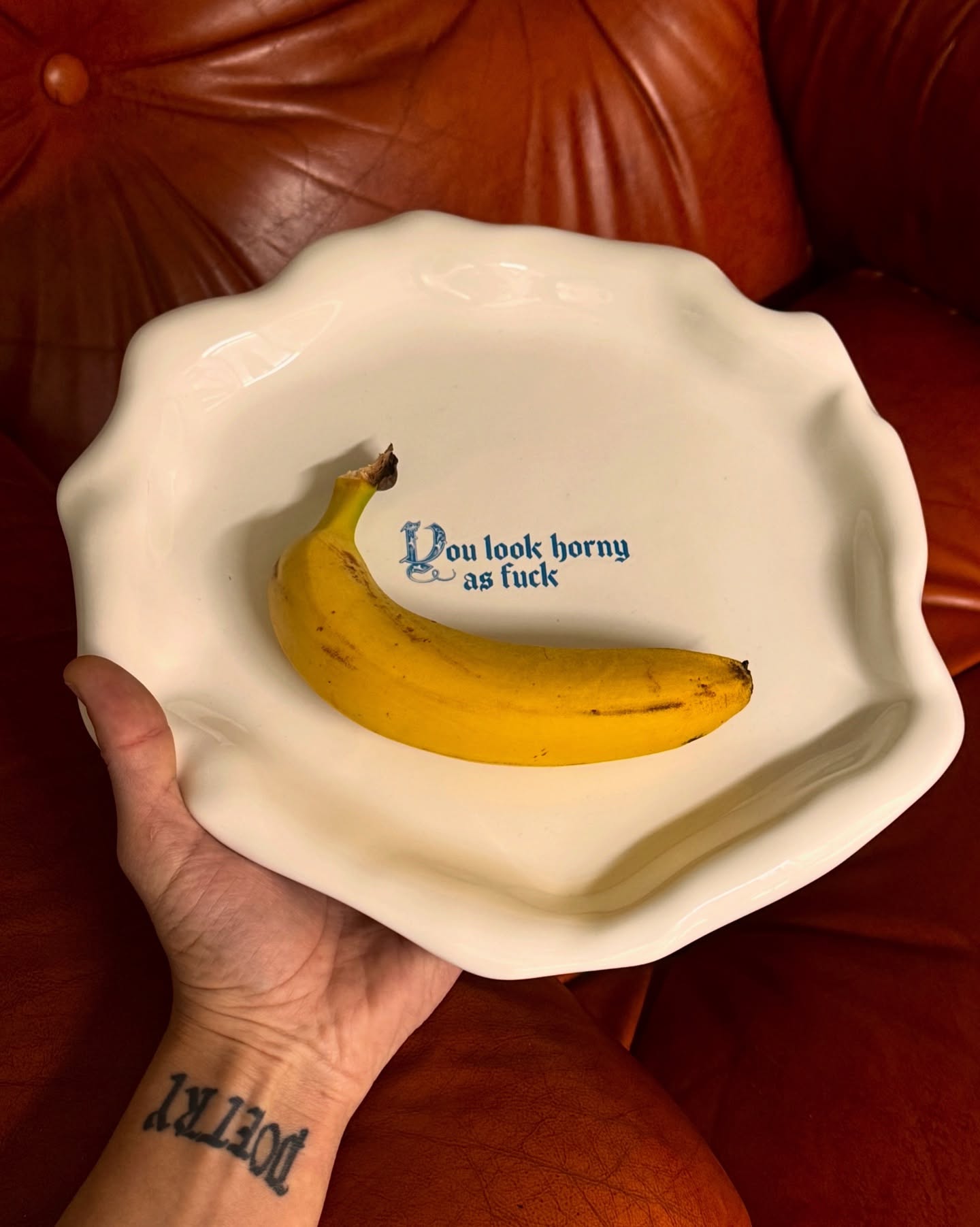 Issues Dinner Plate - "You look horny as fuck"