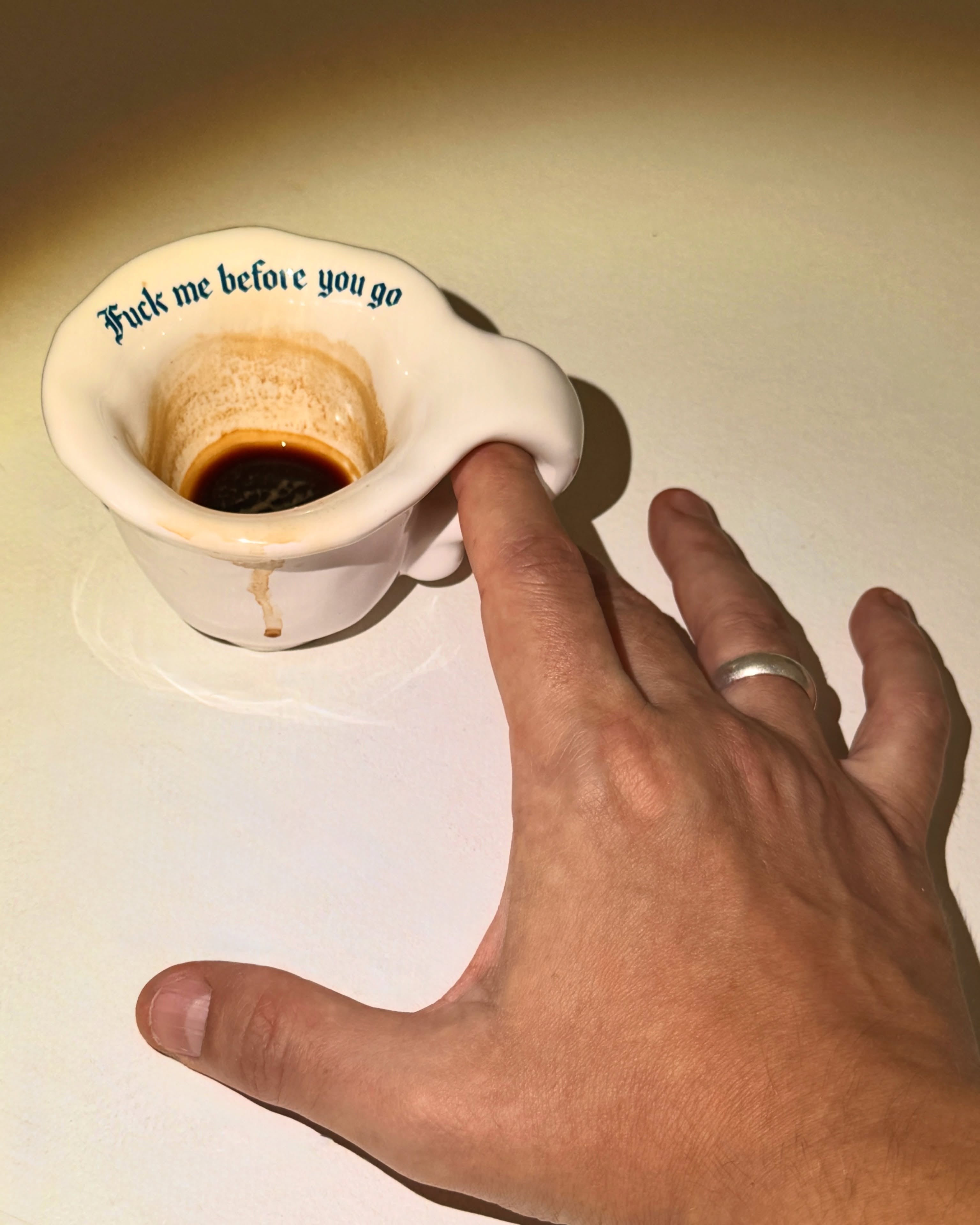 Issues Espresso Cup - "Fuck me before you go"