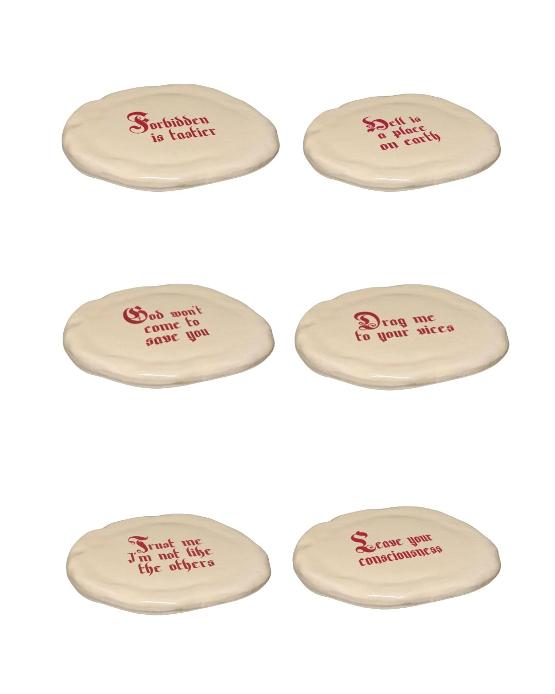 Forbidden coasters MIX - Set of 6 (-10%)