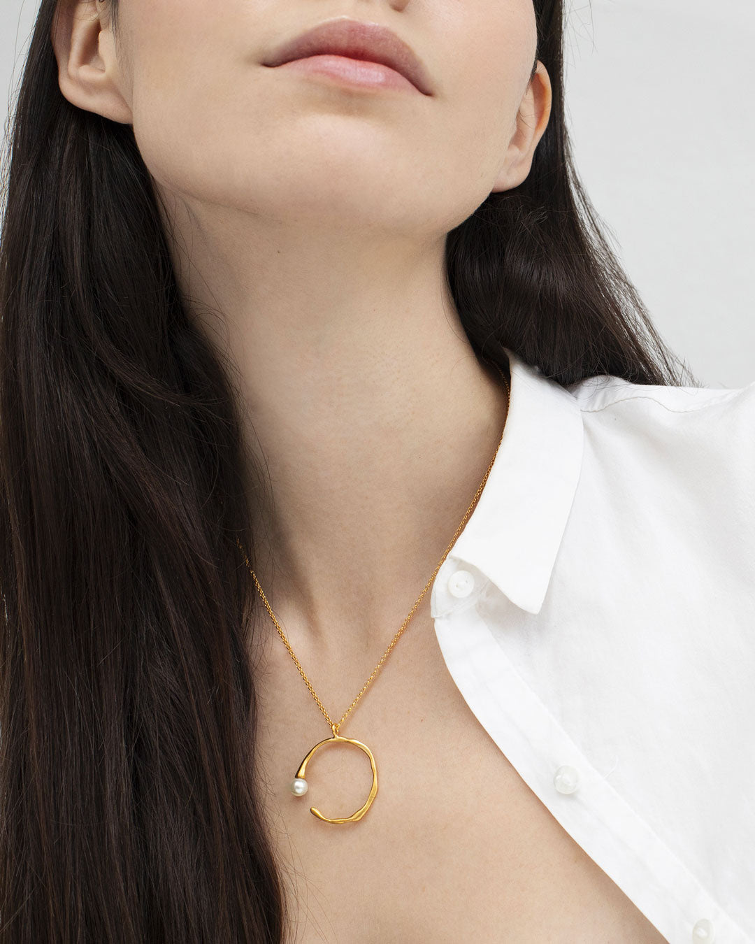 Collana cerchio dorato Eclat