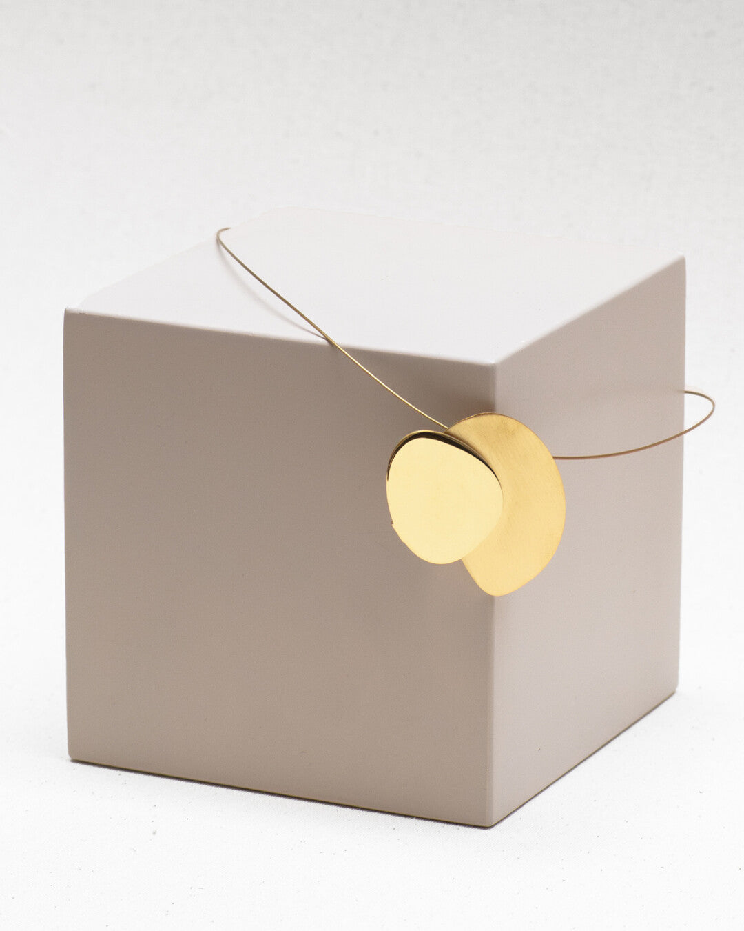 Golden necklace with pendant Eclipse