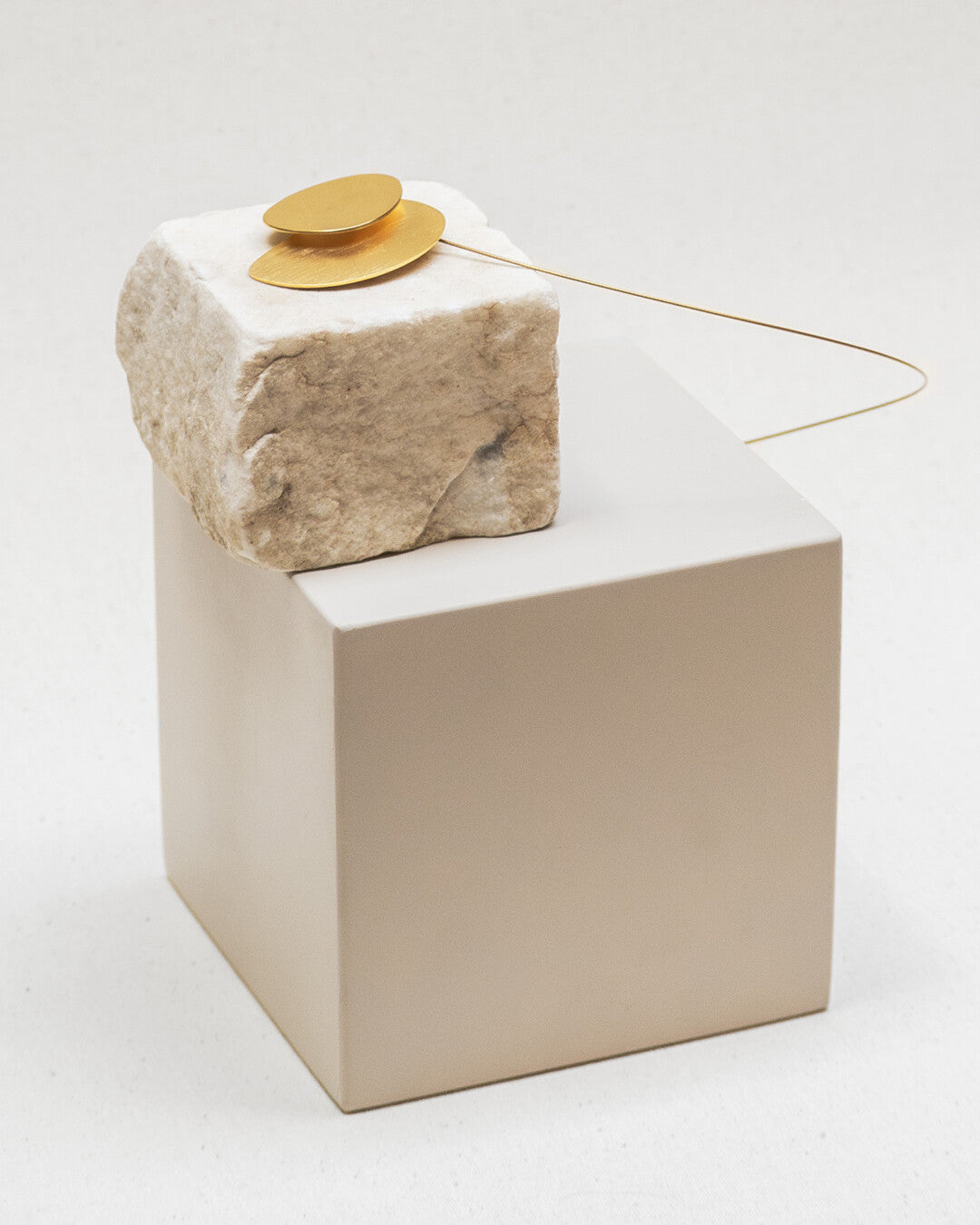 Golden necklace with pendant Eclipse