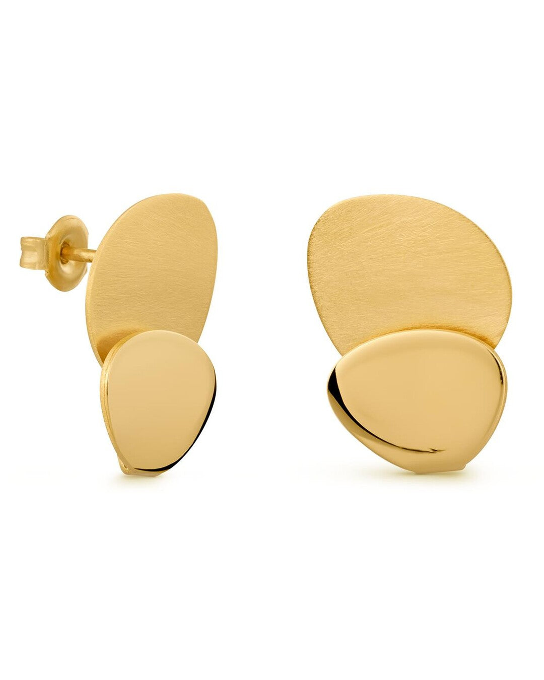 Golden stud earrings Eclipse