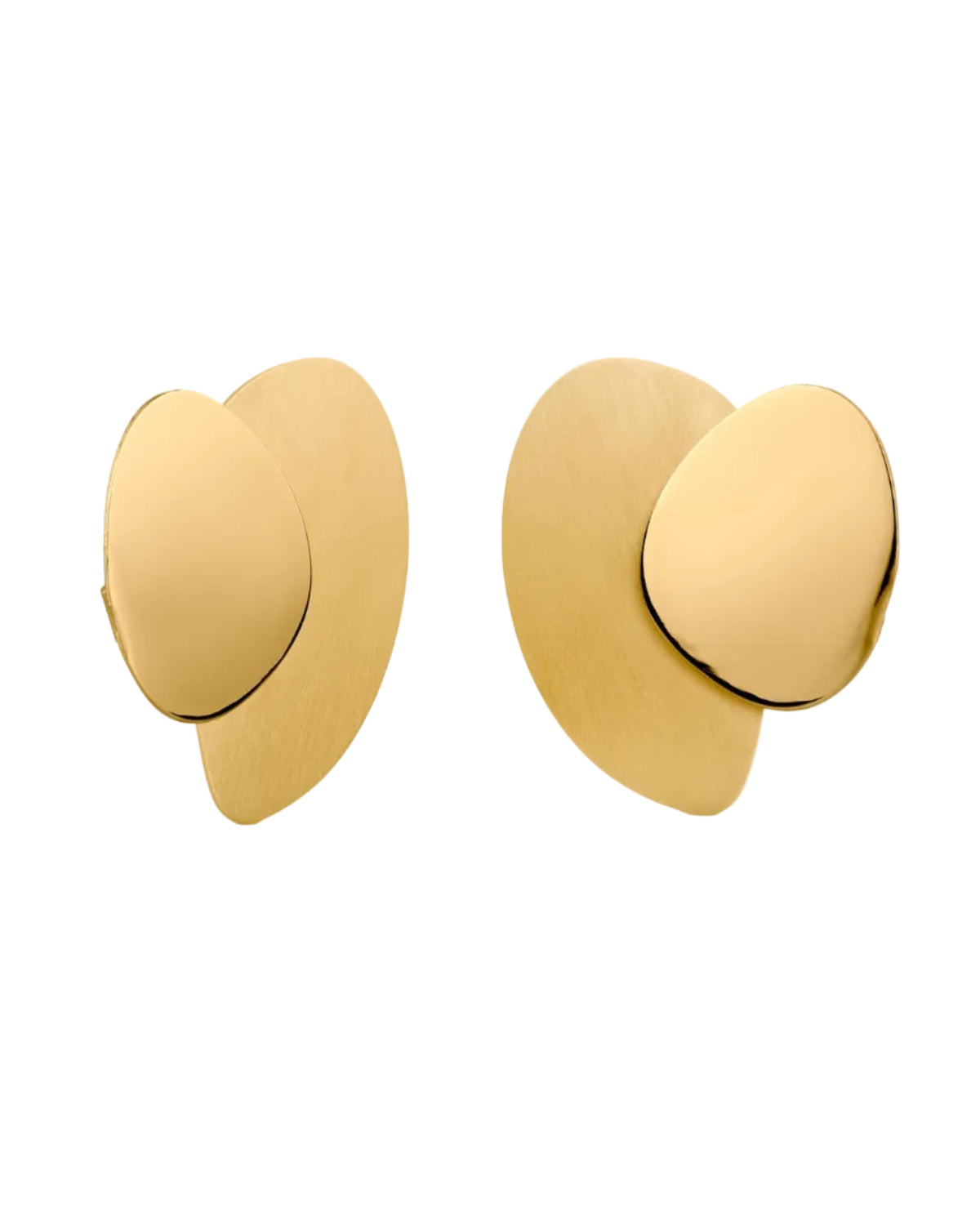 Large golden earrings Eclipse