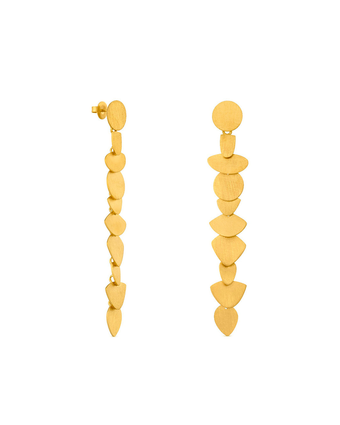 Handmade golden earrings - Joidart