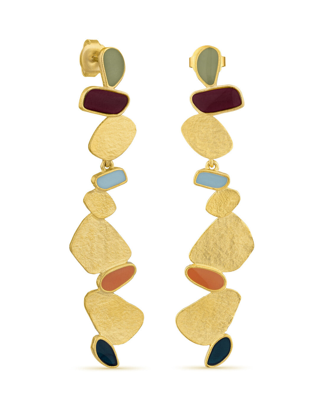 Long golden earrings Thalus