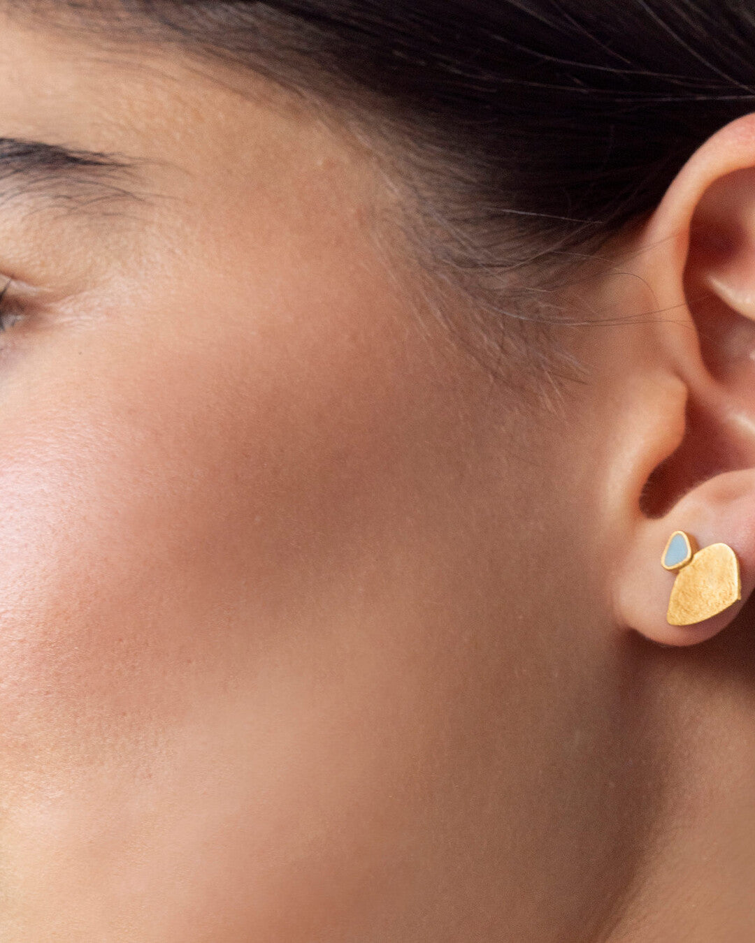 Small stud golden earrings Thalus