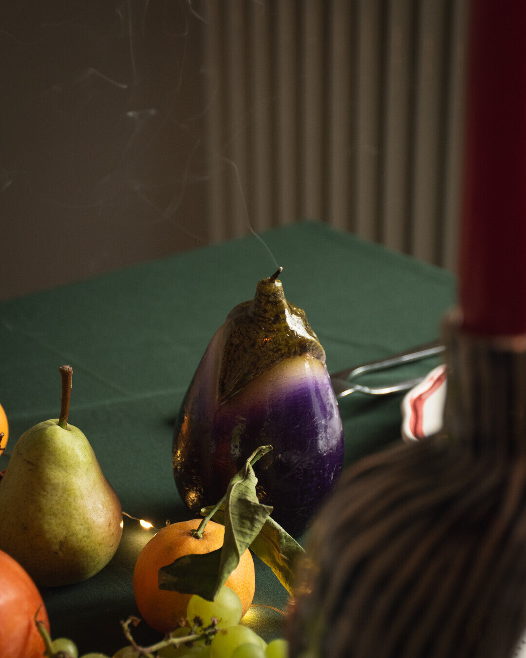 Eggplant candle