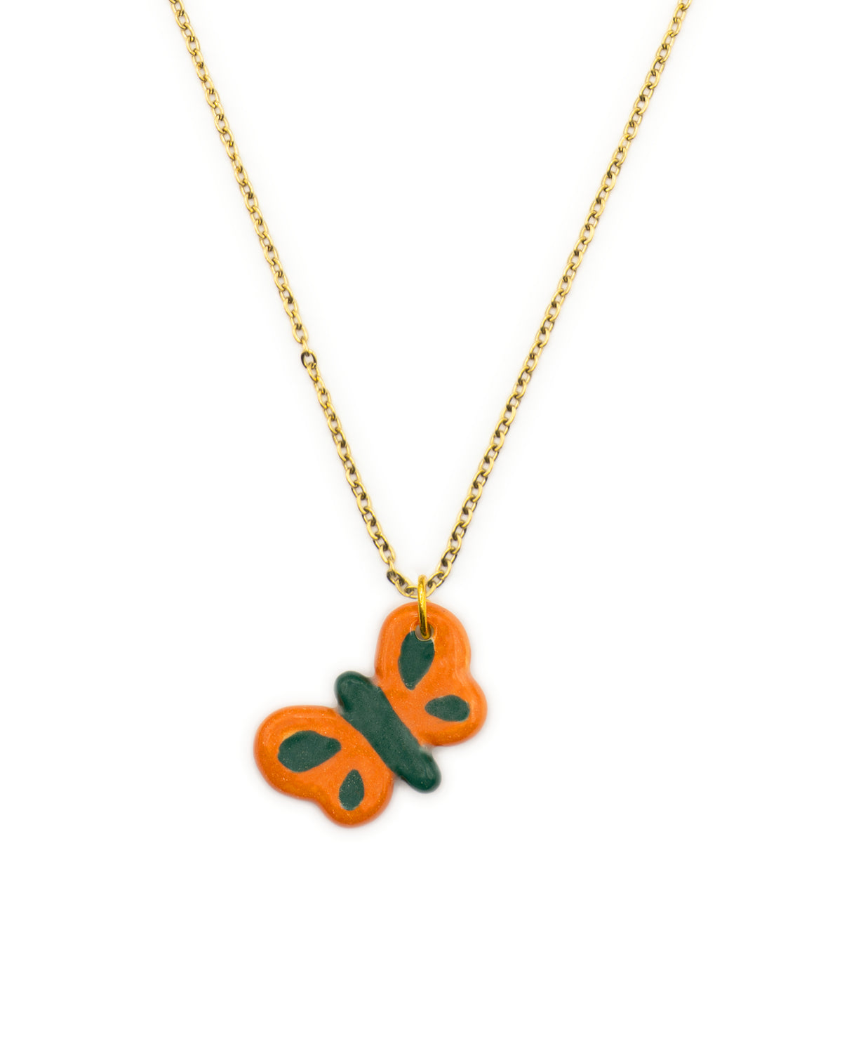Charmy Green Butterfly Necklace