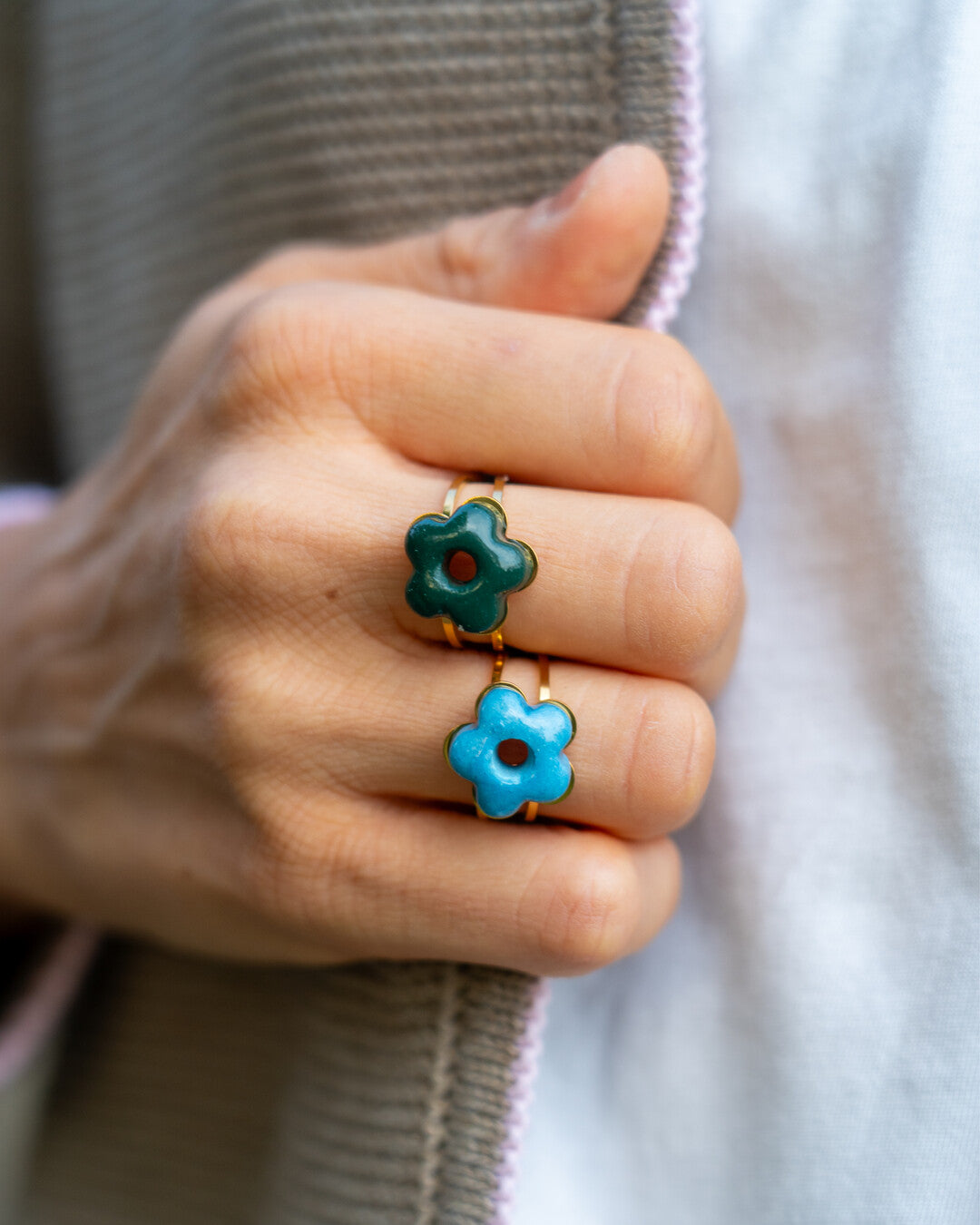Small Gold Flower Ring