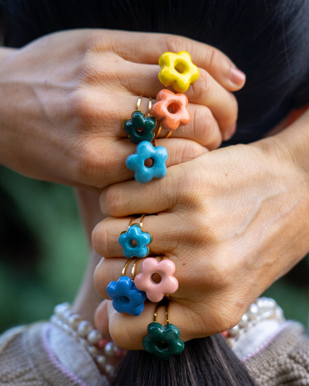 Small Gold Flower Ring