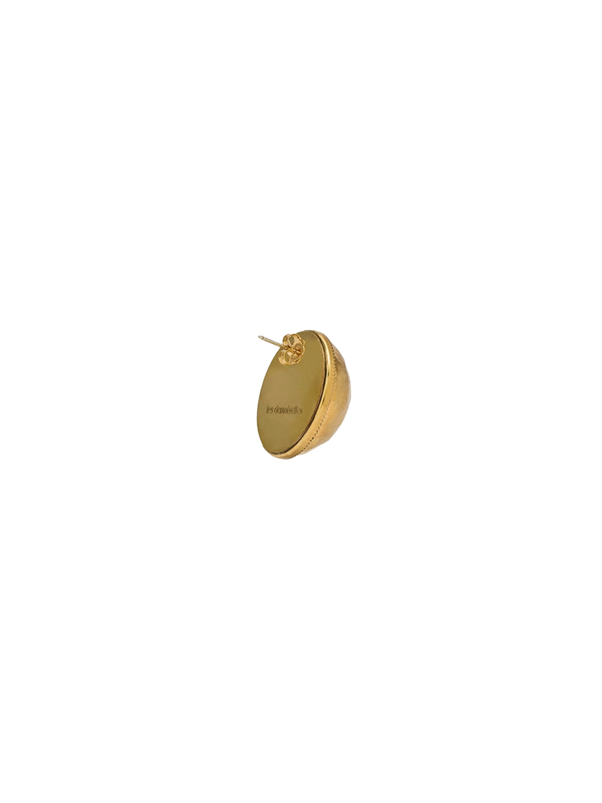 Febe gold vintage button earrings