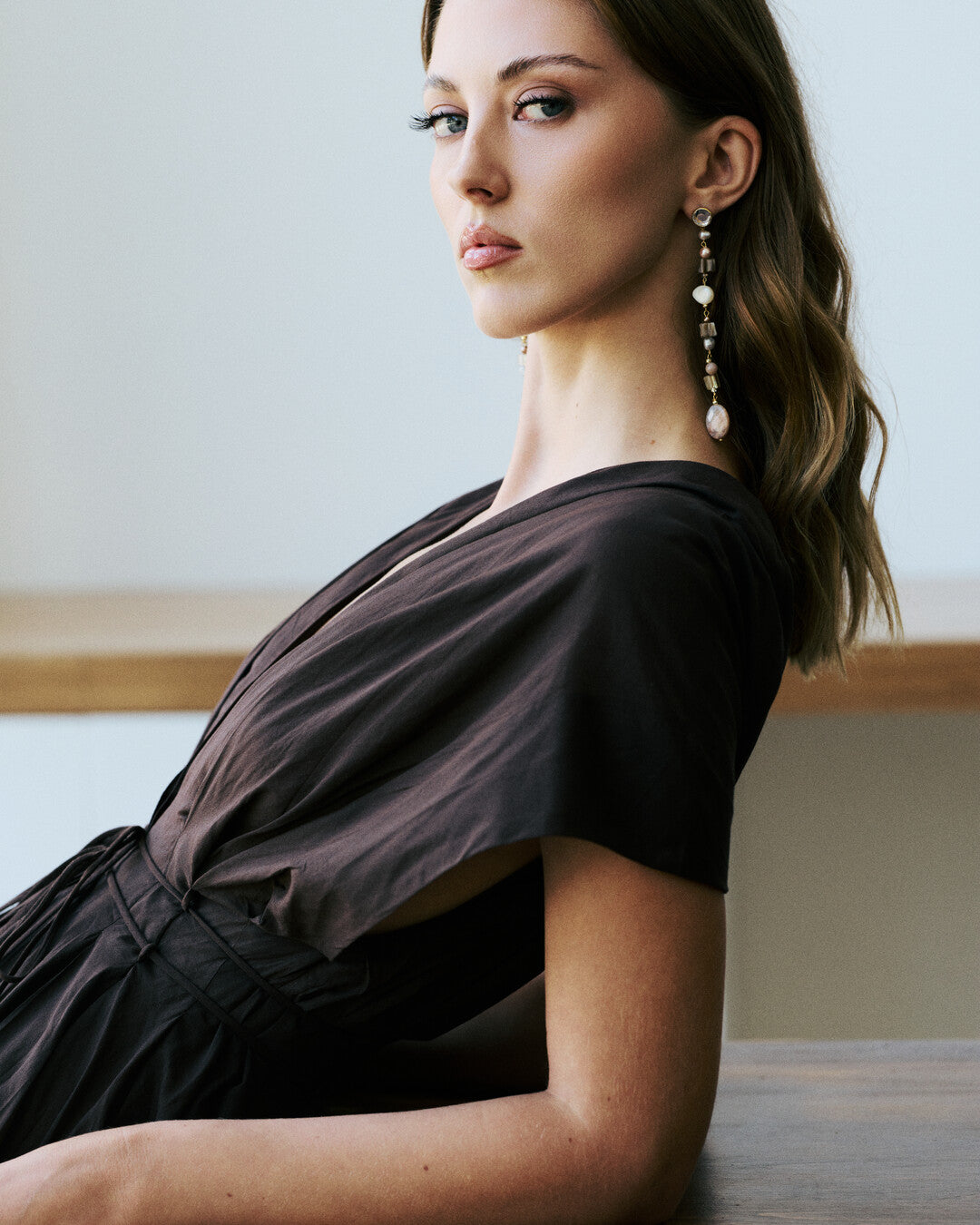 Artemide crystal and pearls vintage earrings