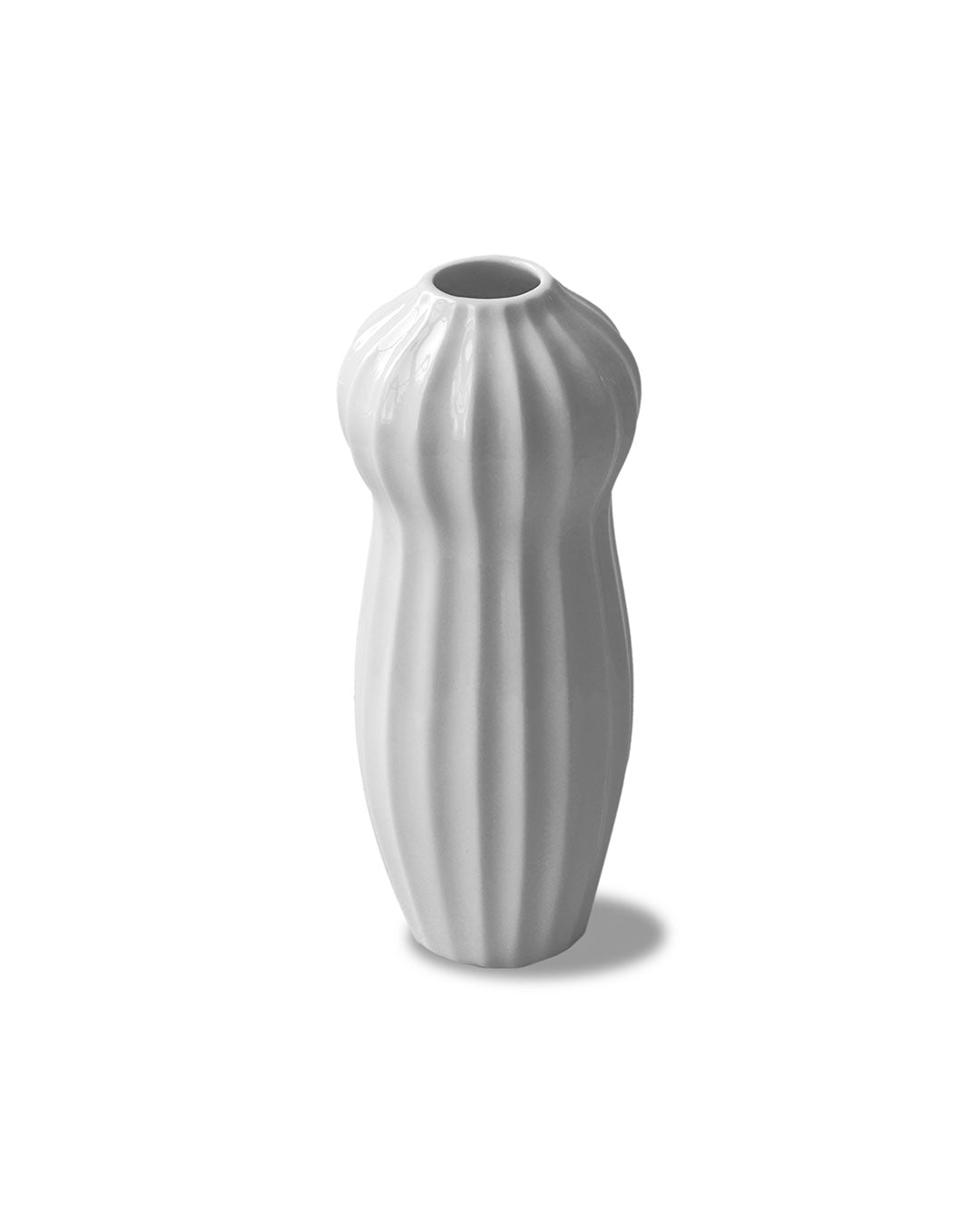 Maja ribbed porcelain Ikebana vase tableware Maia Ming Designs
